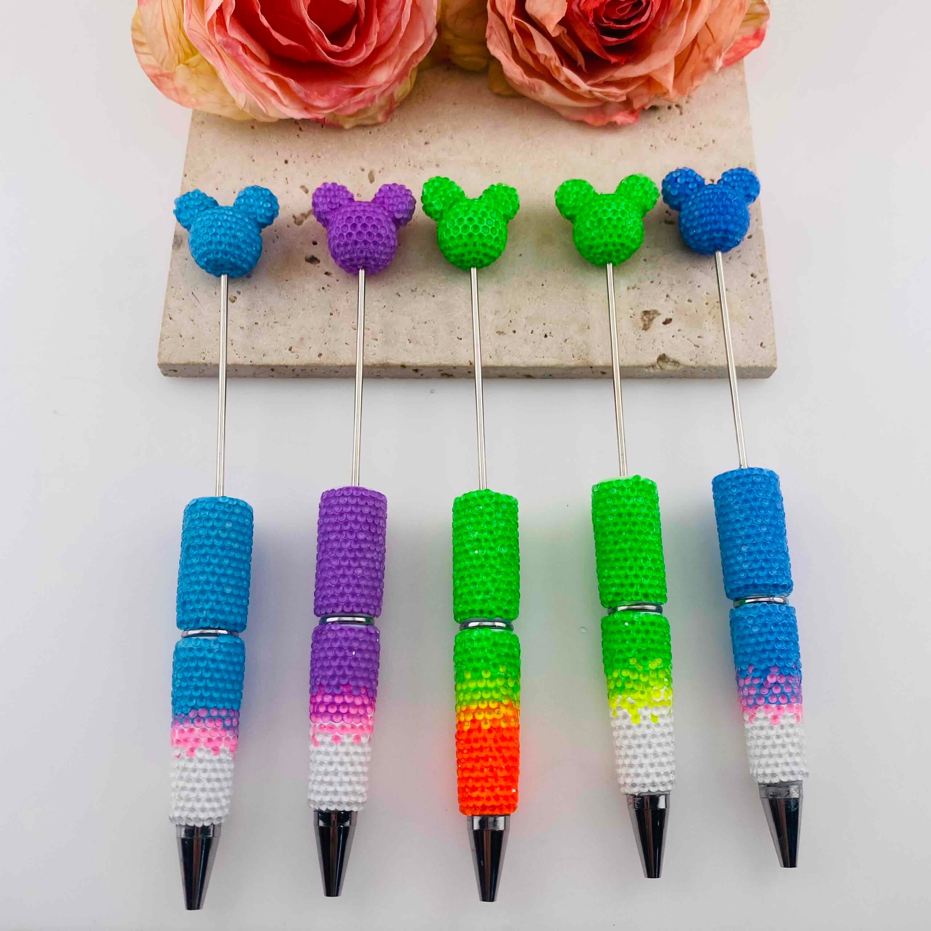 FS19783-Fluorescent Mickey Rhinestone Mixed Color Pens