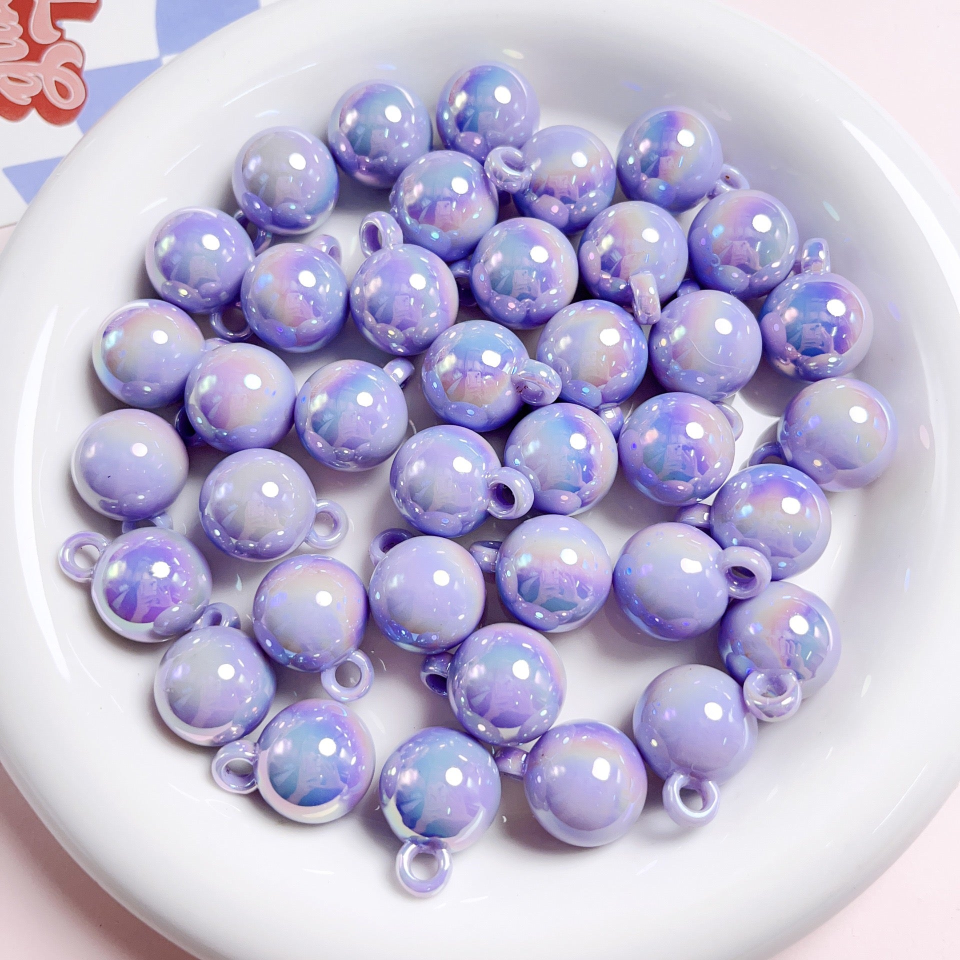 FS2383-16MM UV Solid Color Acrylic Beads For Making Car Hangers