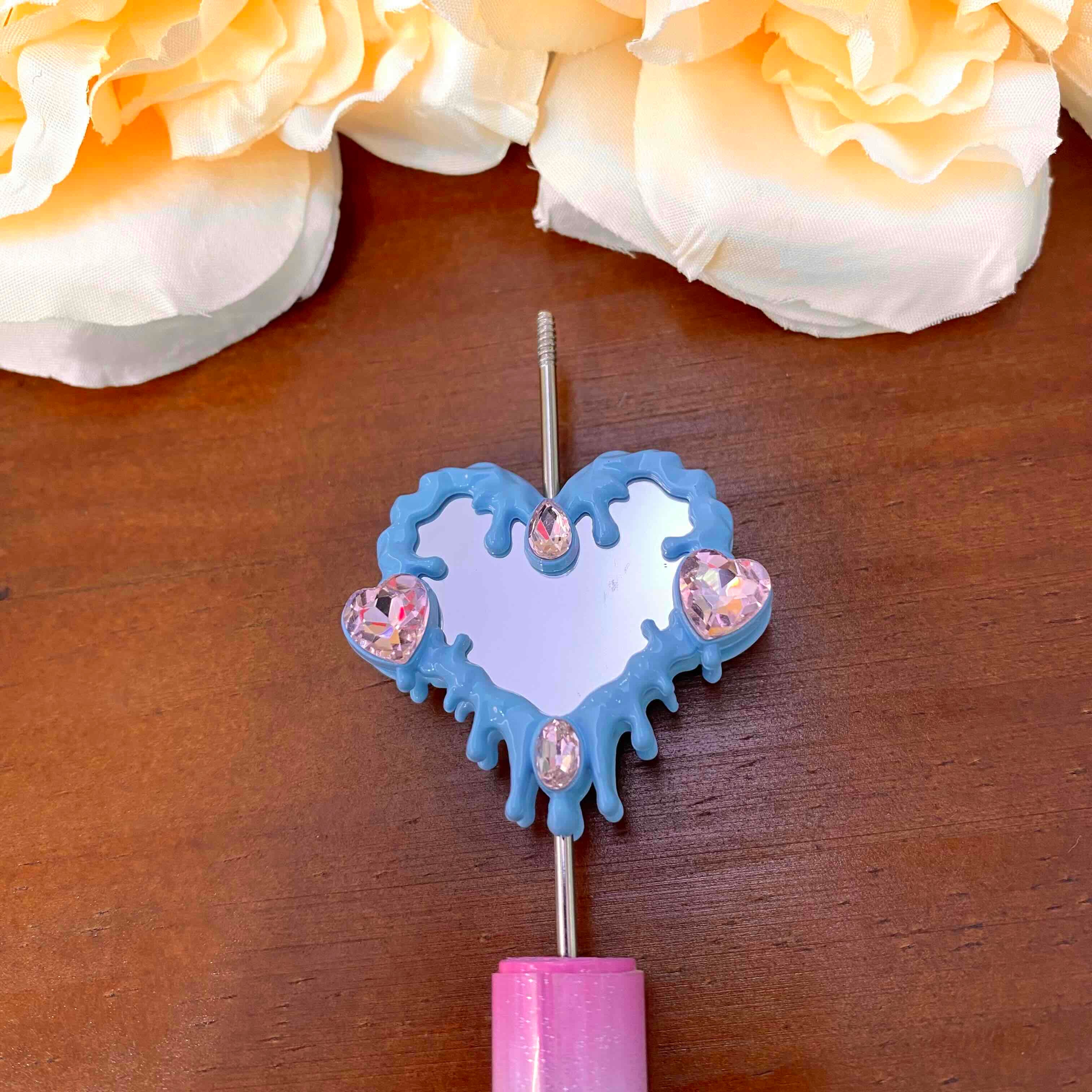 FS20631-Heart Mirror Metal Beads