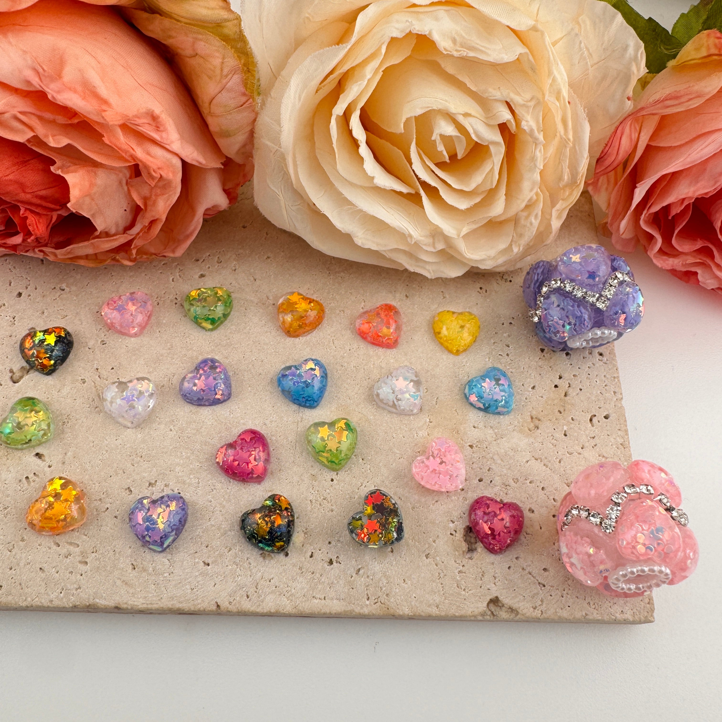 FS19417-About 10mm Start Flash Chips Resin Nail Charms