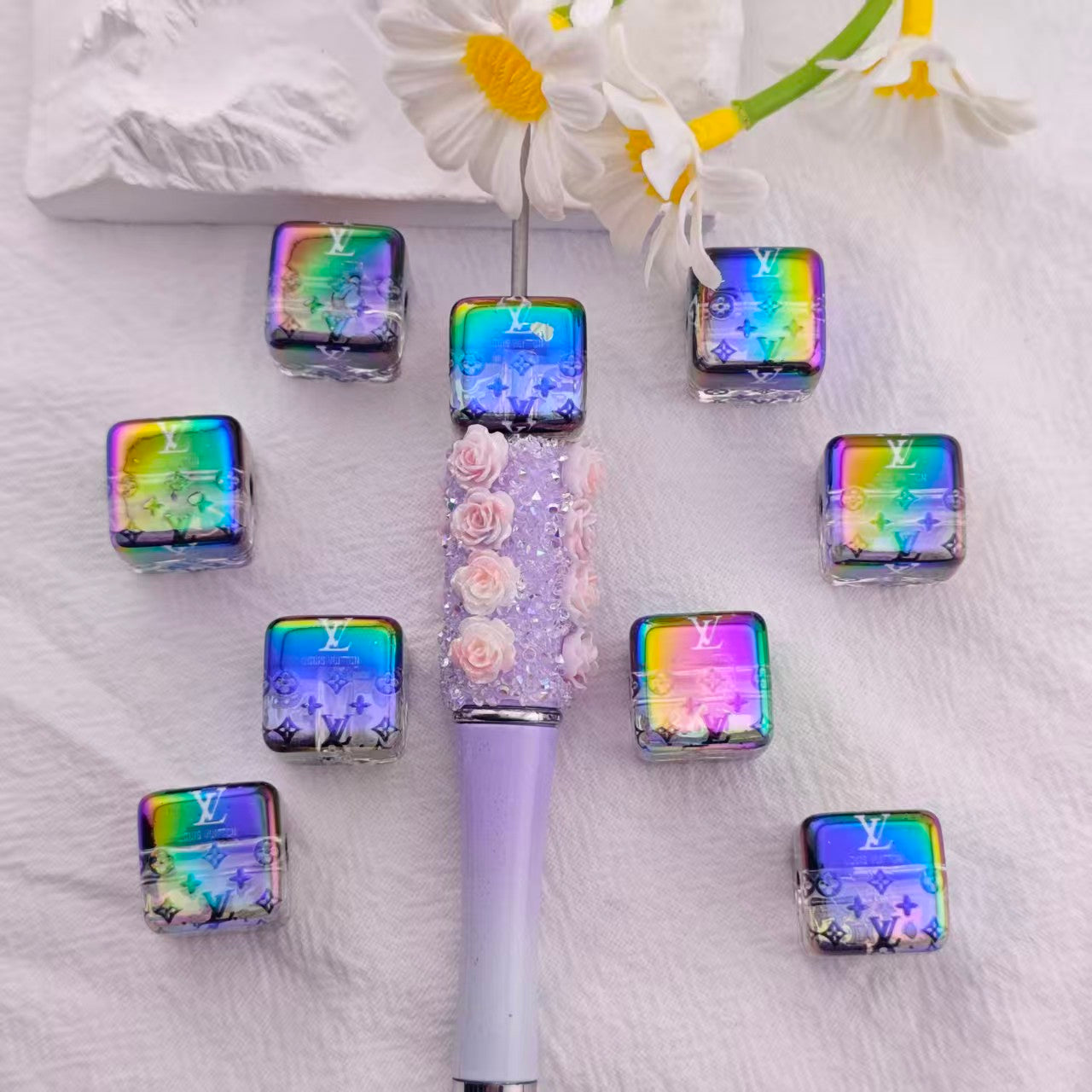 FS5506- Approximately 15mm  Square Acrylic Beads Zoe's DIY Shop