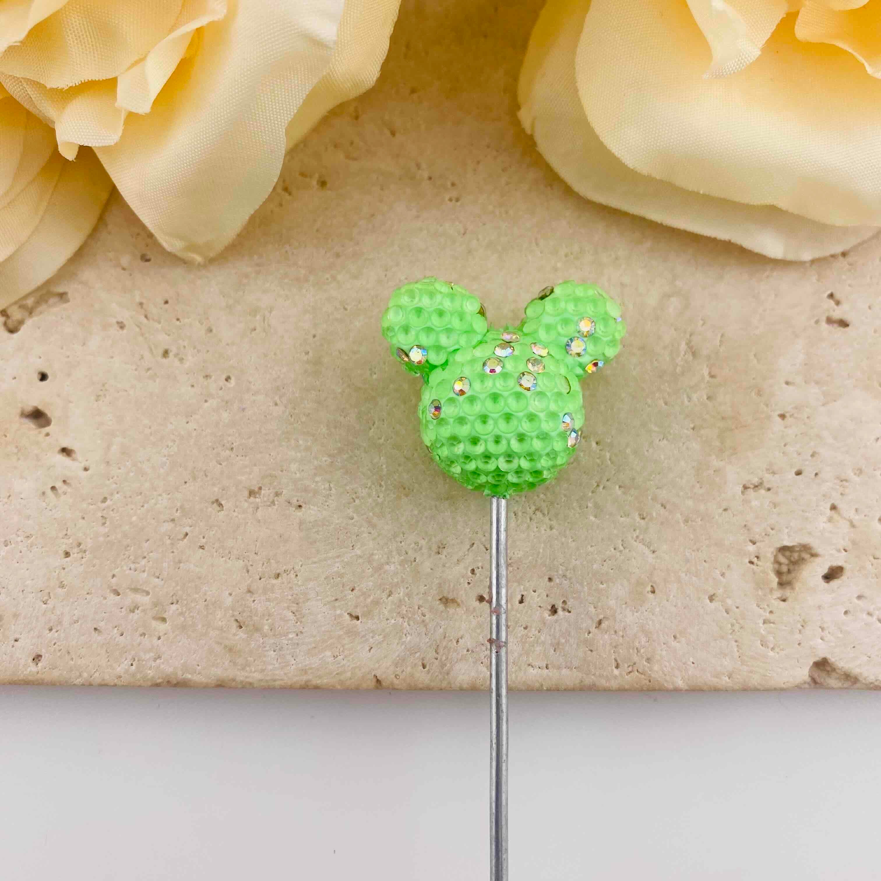 FS20073-About 22*25mm Rhinestone Mickey Head Clay Beads