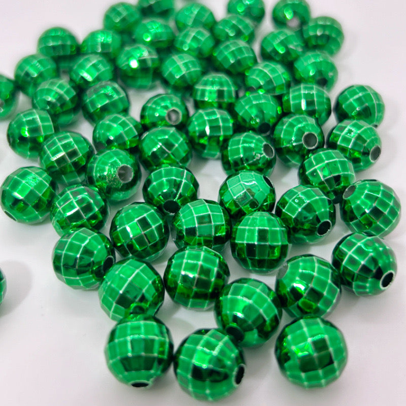 FS2455-16mm Metallic Disco Acrylic Beads Fit For Beadable Pens