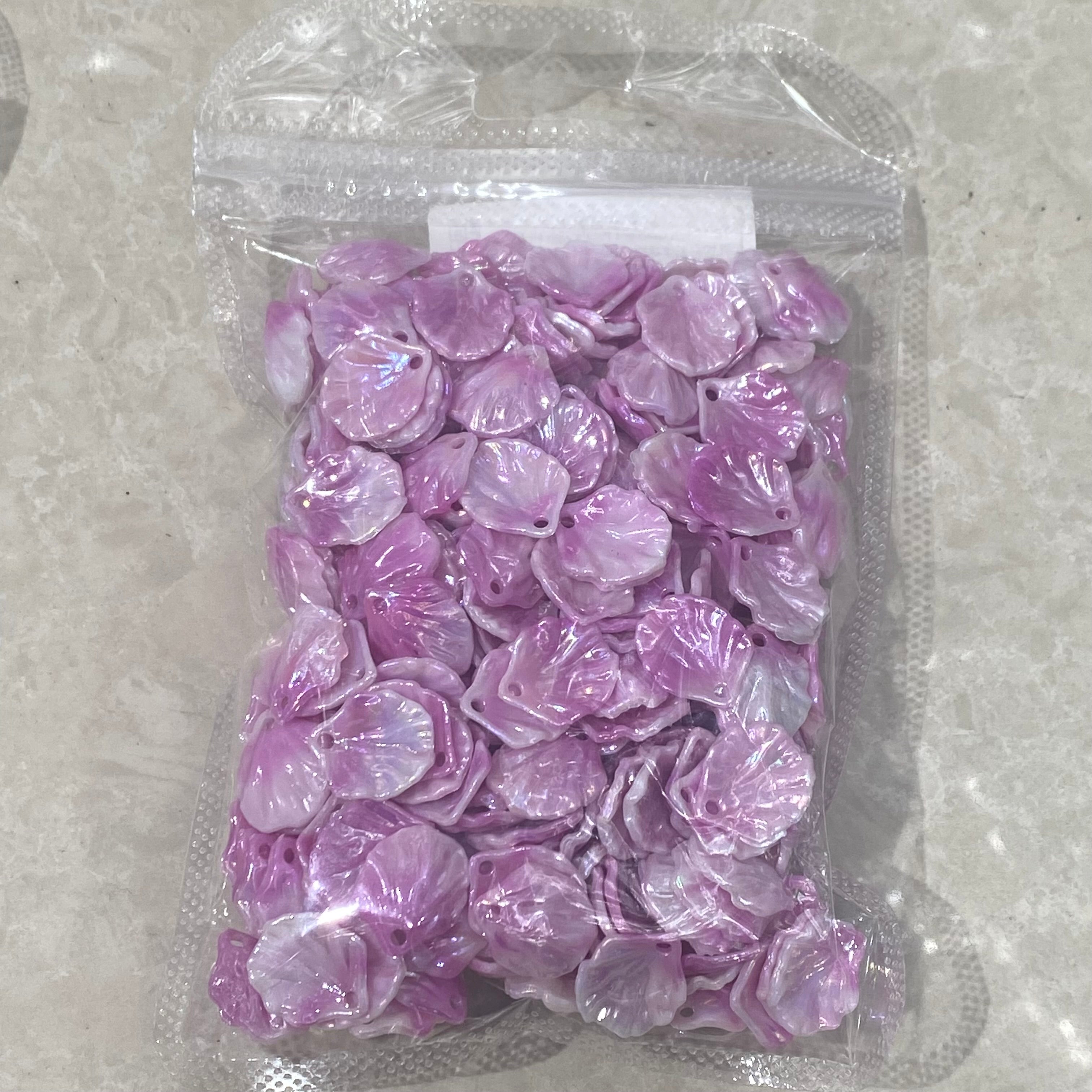 FS5456- 18*15mm Gradient Petals With Hole Colored - Plated Gradient Petals With Hole
