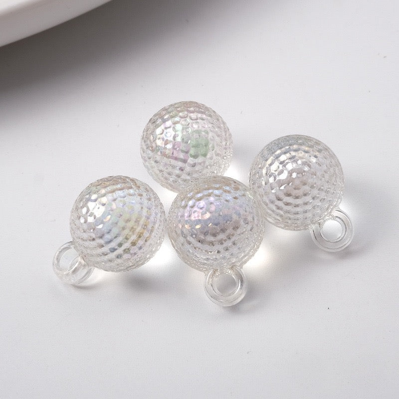 FS2424-16MM Clear Round Dangle Acrylic Beads Fit For Beadable Pens