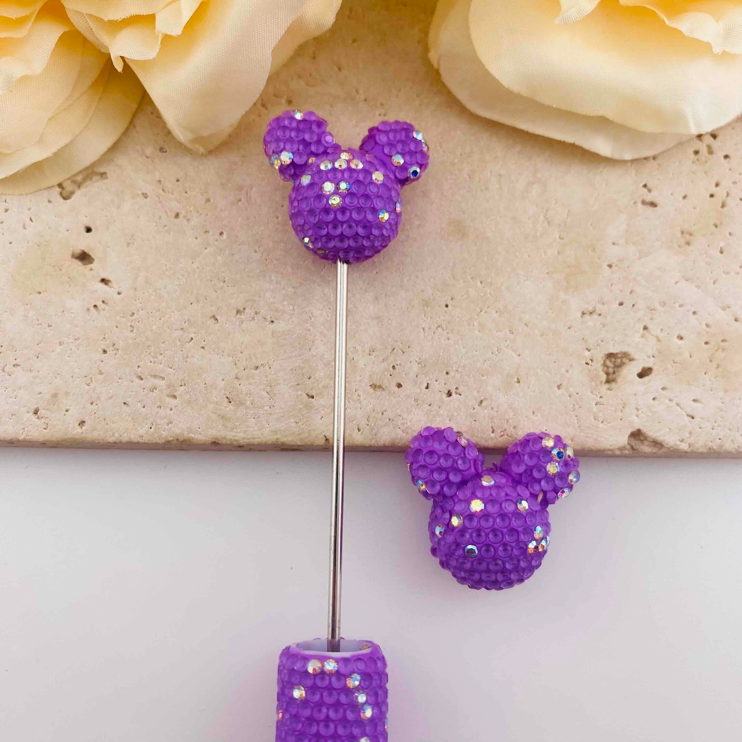 FS20073-About 22*25mm Rhinestone Mickey Head Clay Beads