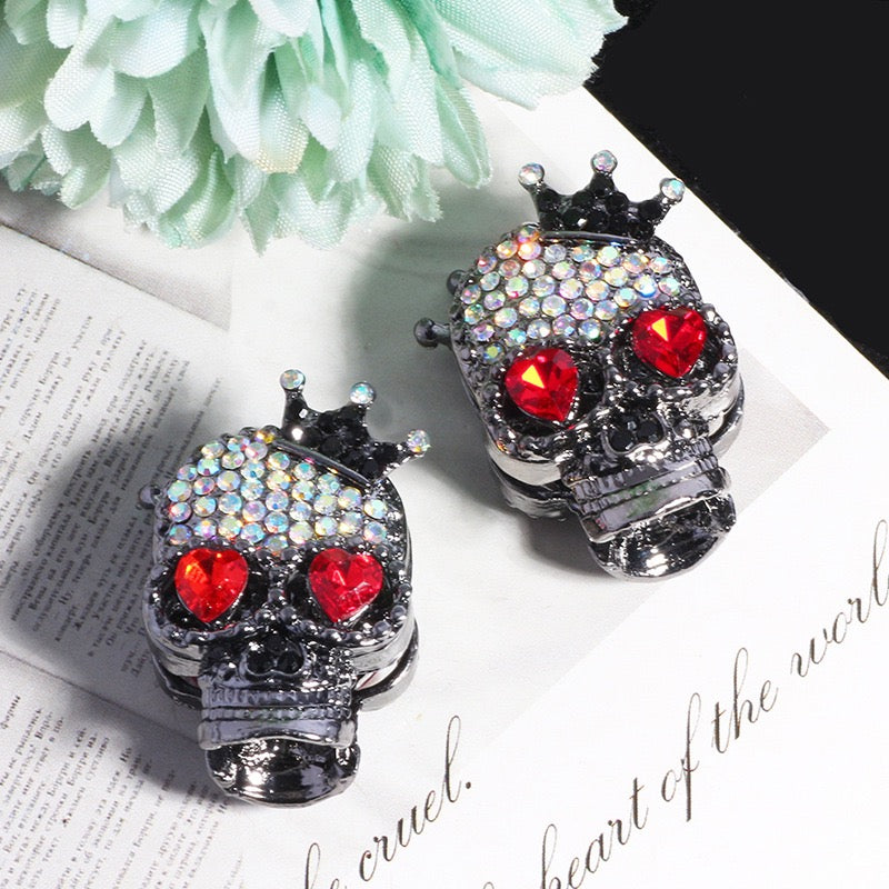 FS19375-About 29*19*16mm Halloween Skull Metal Beads