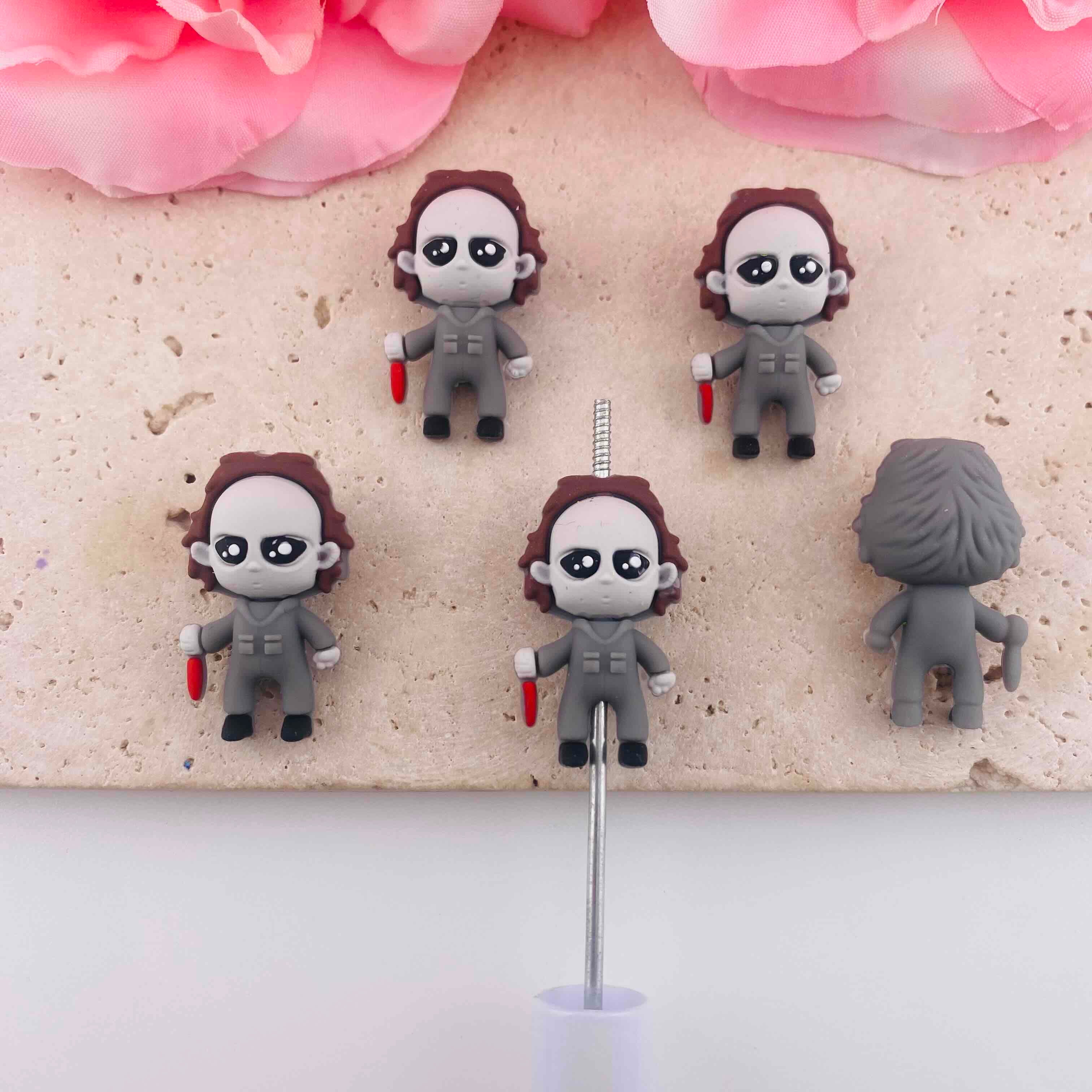 FS19902-About 16*29mm Michael Myers Silicone Focal Beads