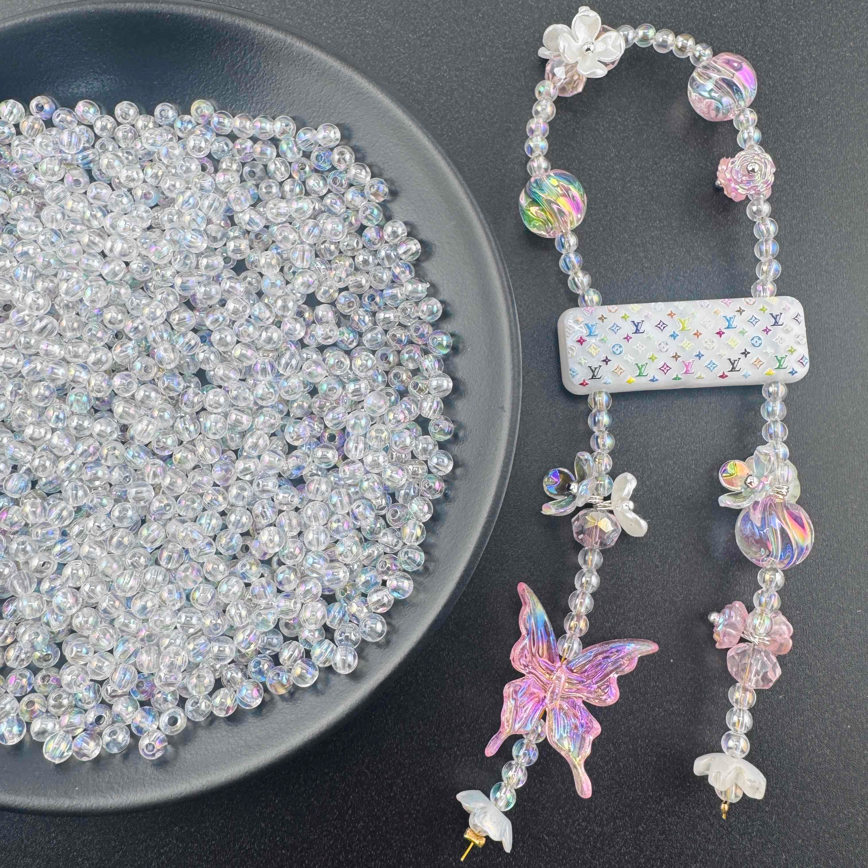FS1740-4MM Clear Acrylic Beads(Not For Pens)