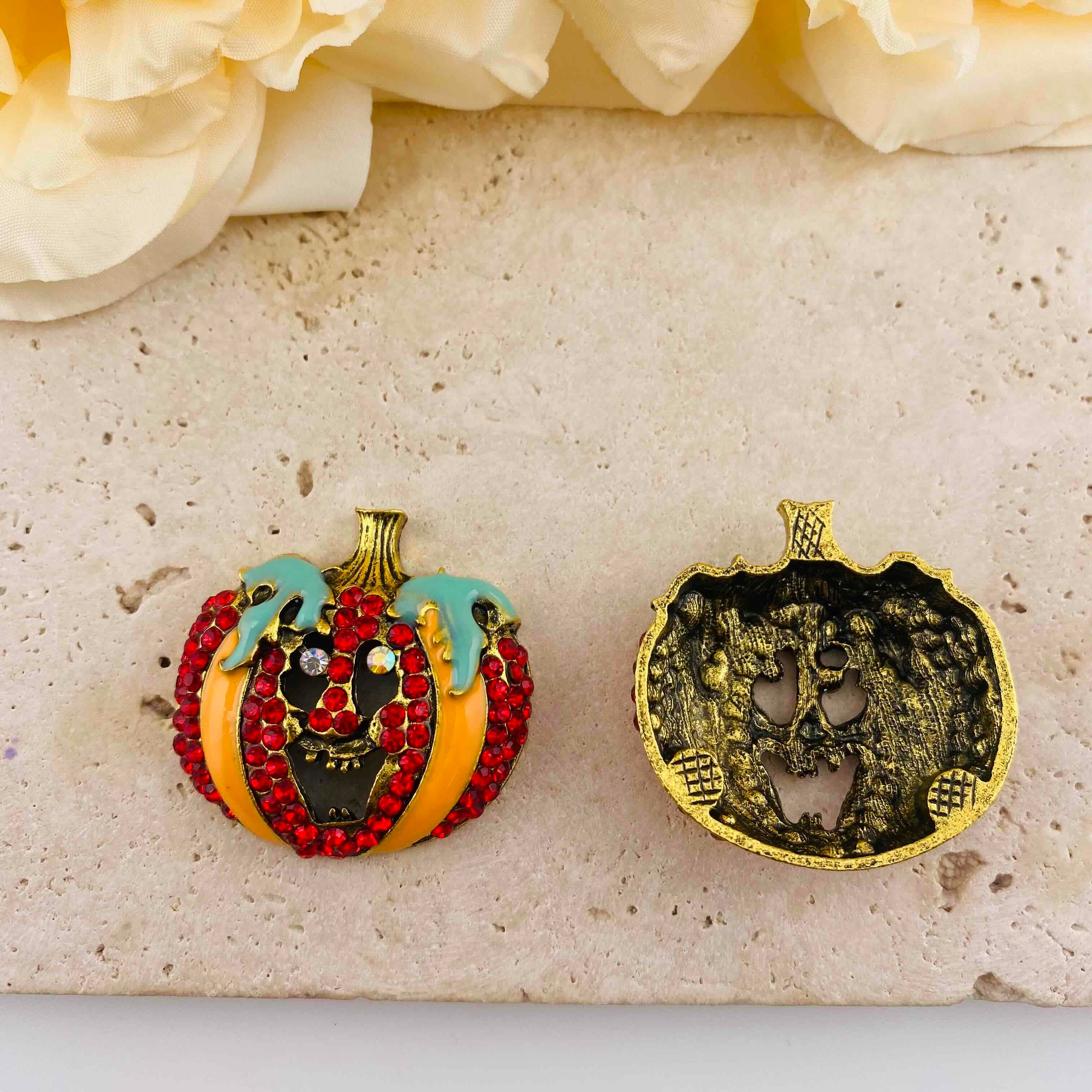 FS19916-About 36*37mm Halloween Rhinestone Fancy Patch For Making Fancy Beads