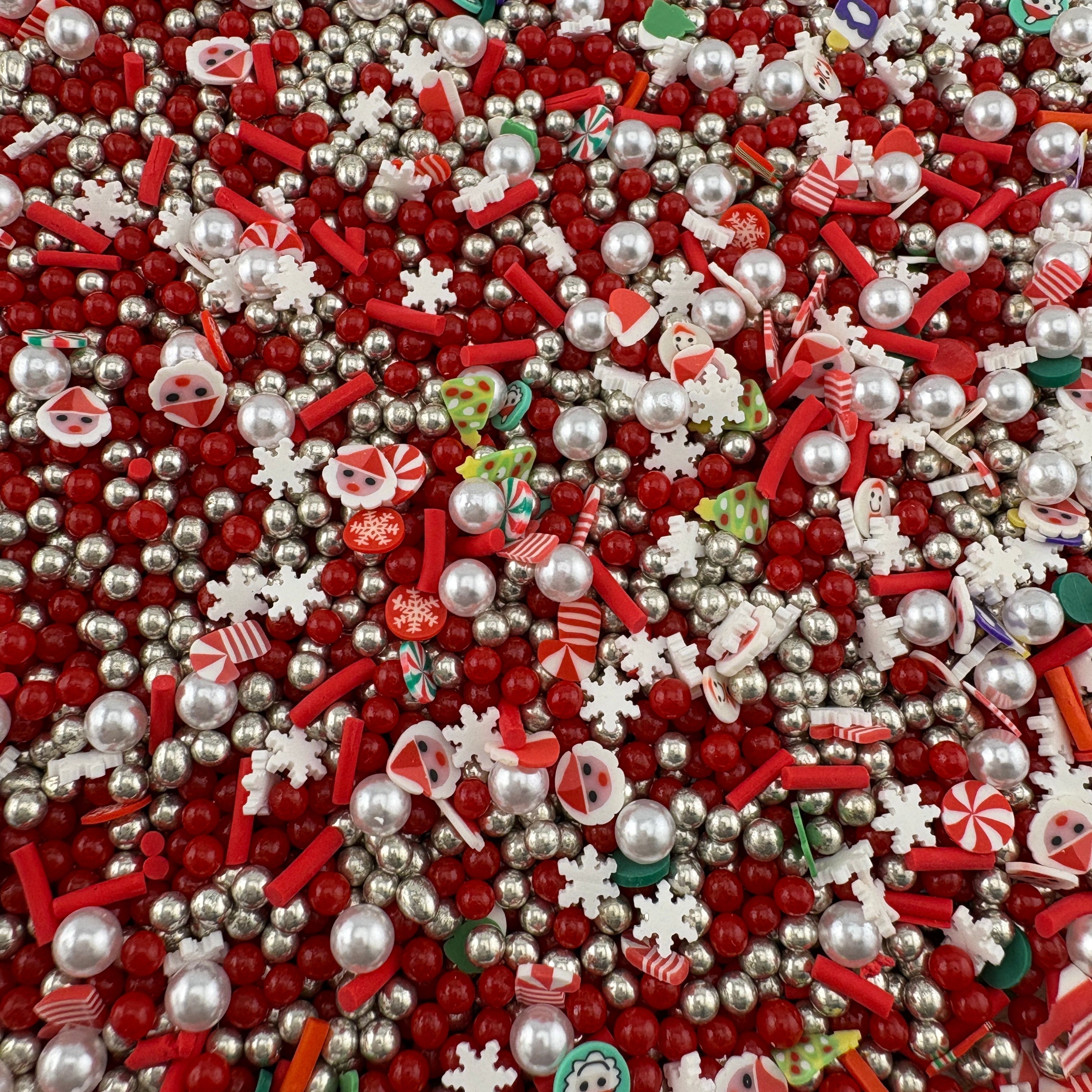 FS2606- 100g 3mm 4mm 5mm Mixed Size Christmas Color Glass Beads Refills