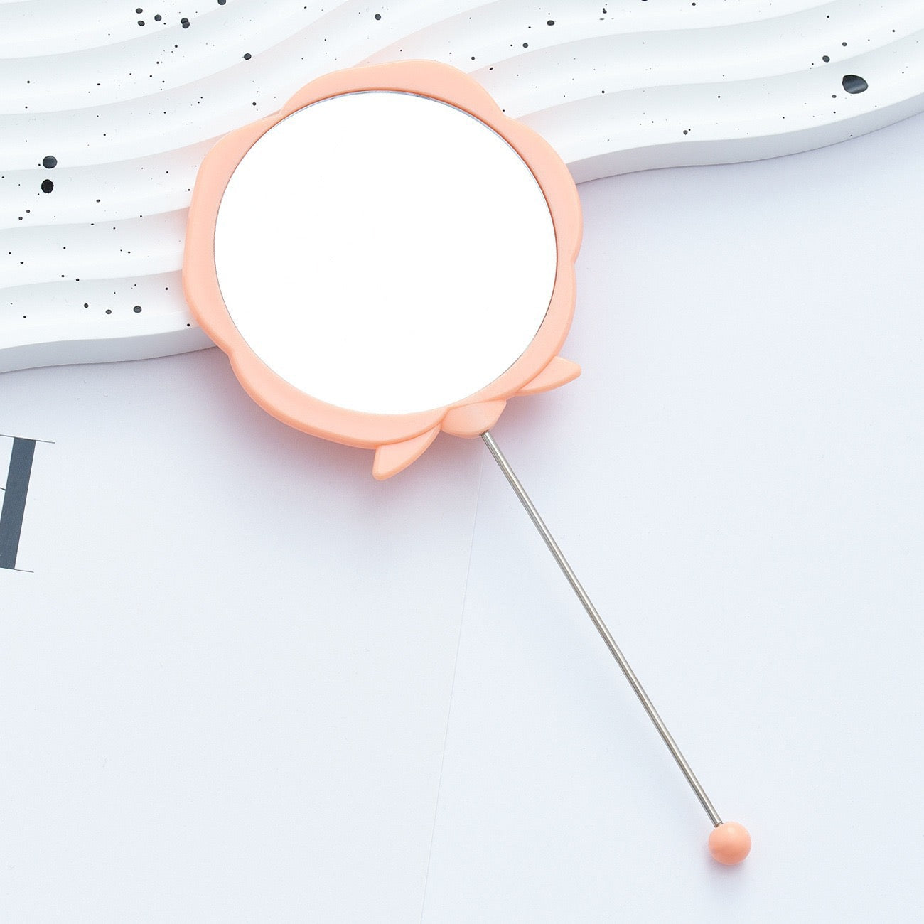 DIY Beadable Flower Shapes Beadable Mirror in Solid Color