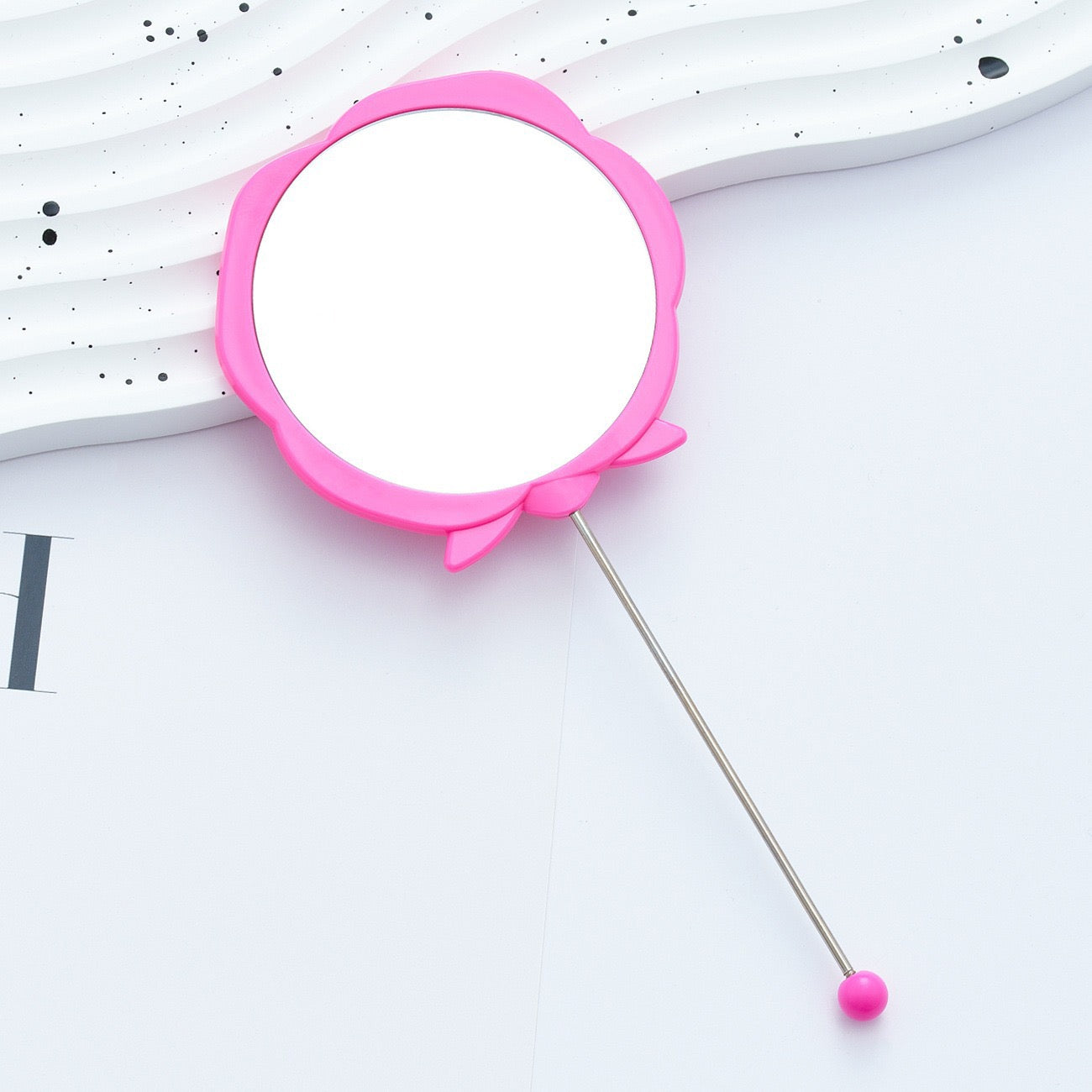 DIY Beadable Flower Shapes Beadable Mirror in Solid Color