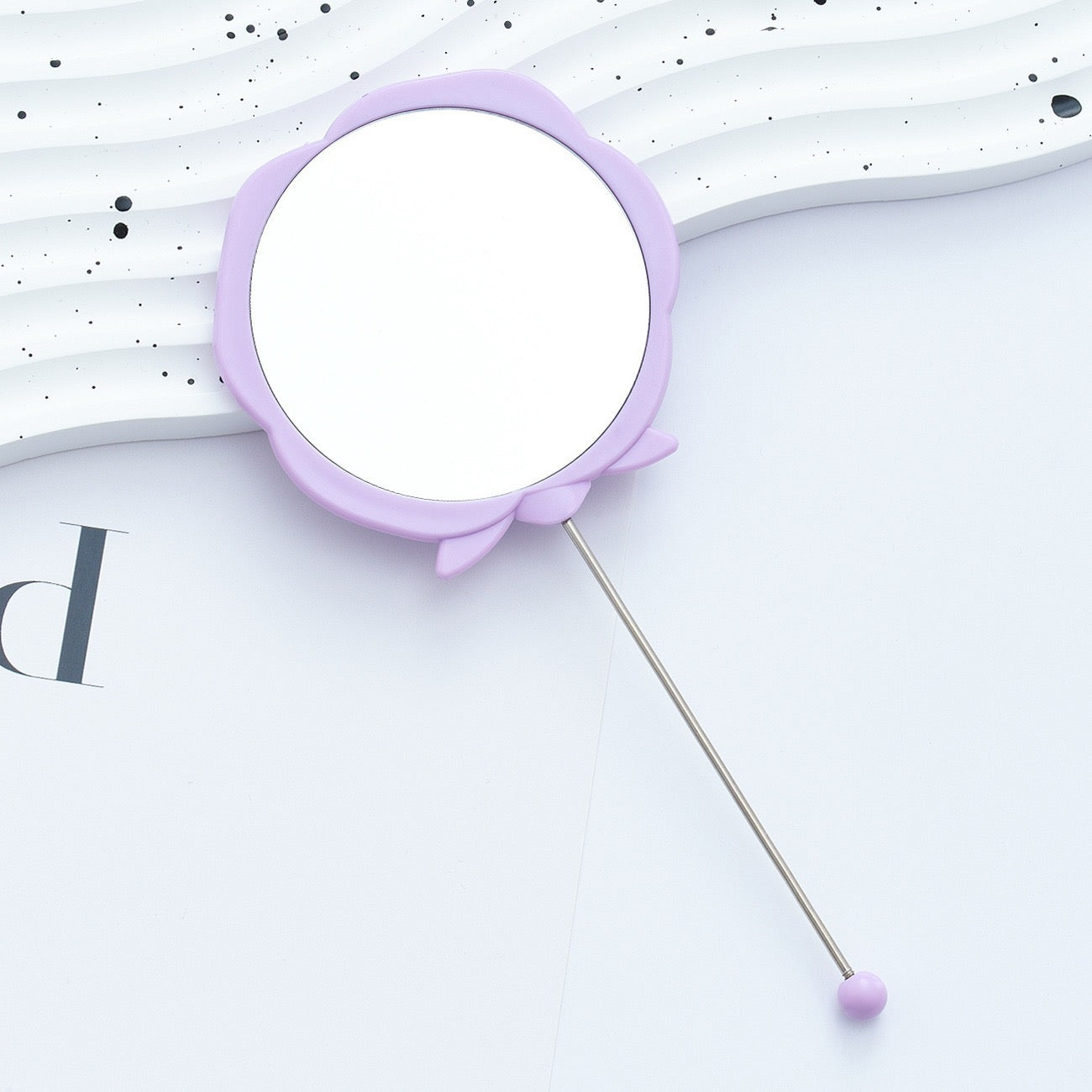 DIY Beadable Flower Shapes Beadable Mirror in Solid Color