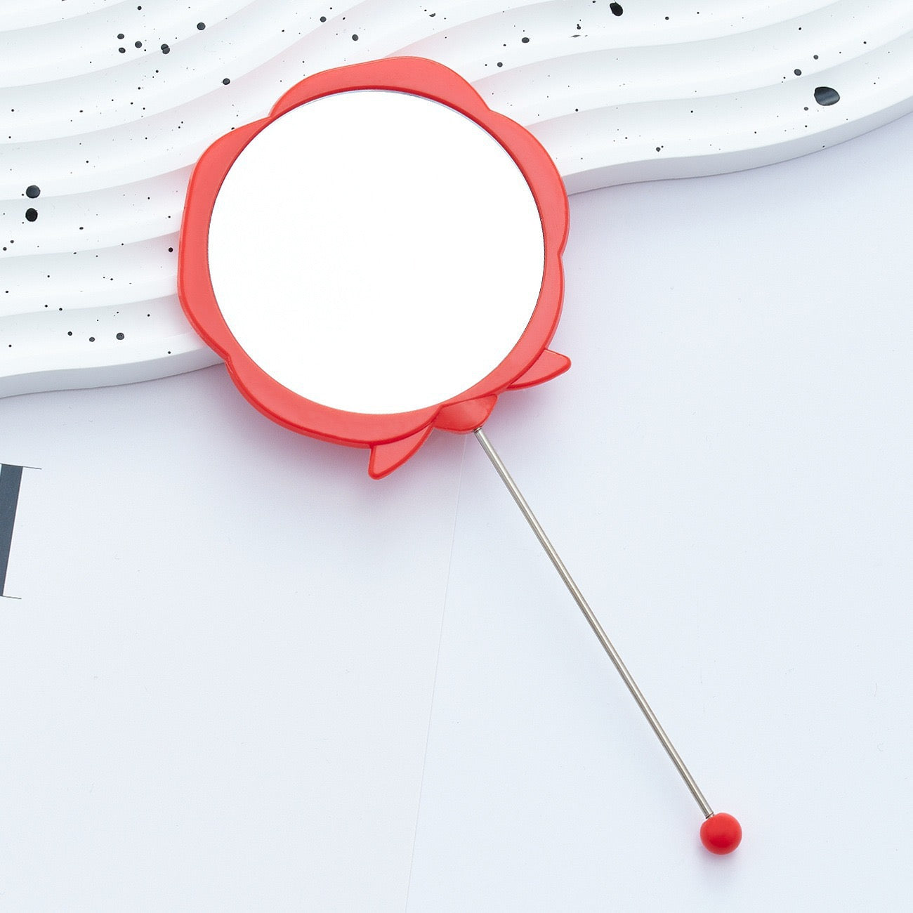 DIY Beadable Flower Shapes Beadable Mirror in Solid Color