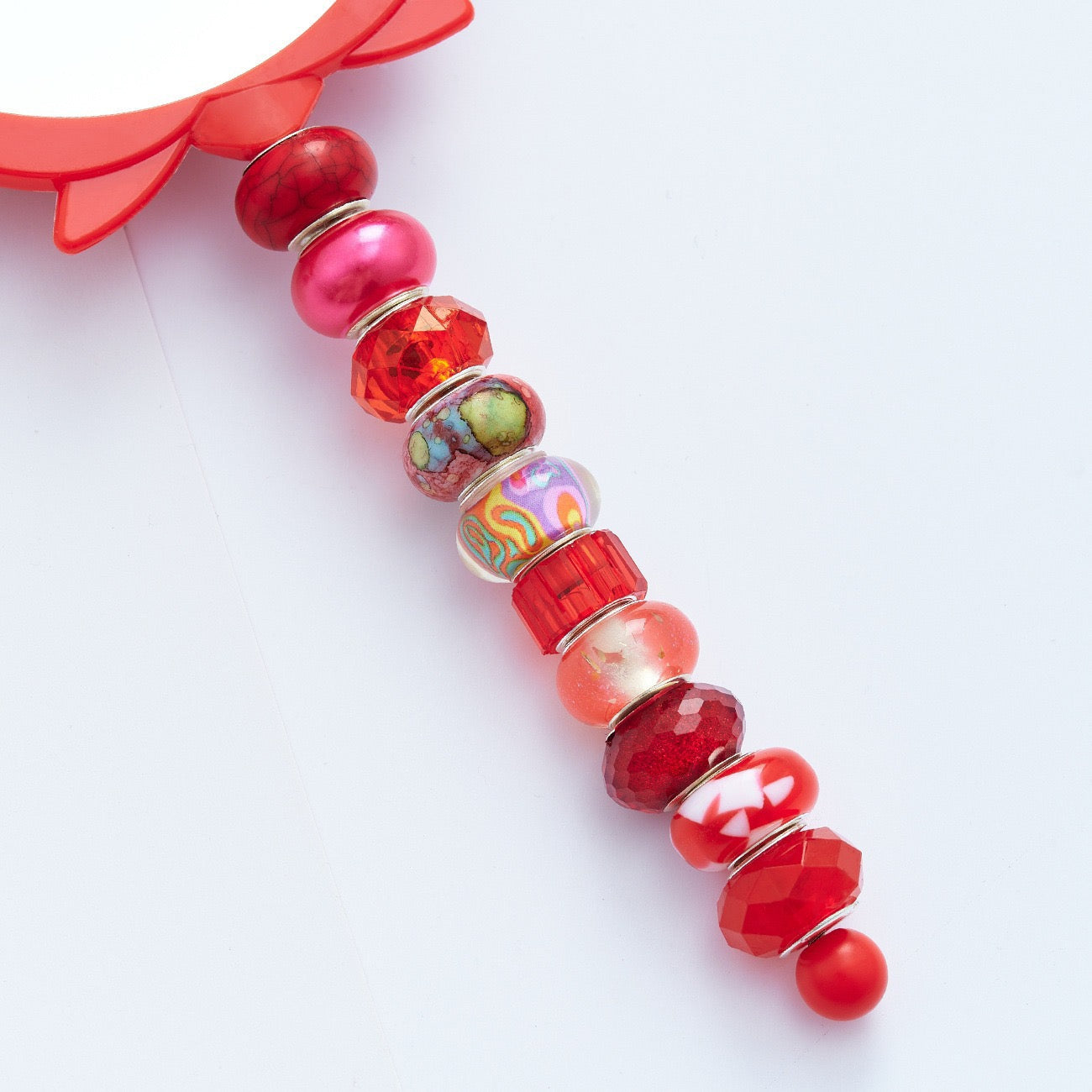 DIY Beadable Flower Shapes Beadable Mirror in Solid Color