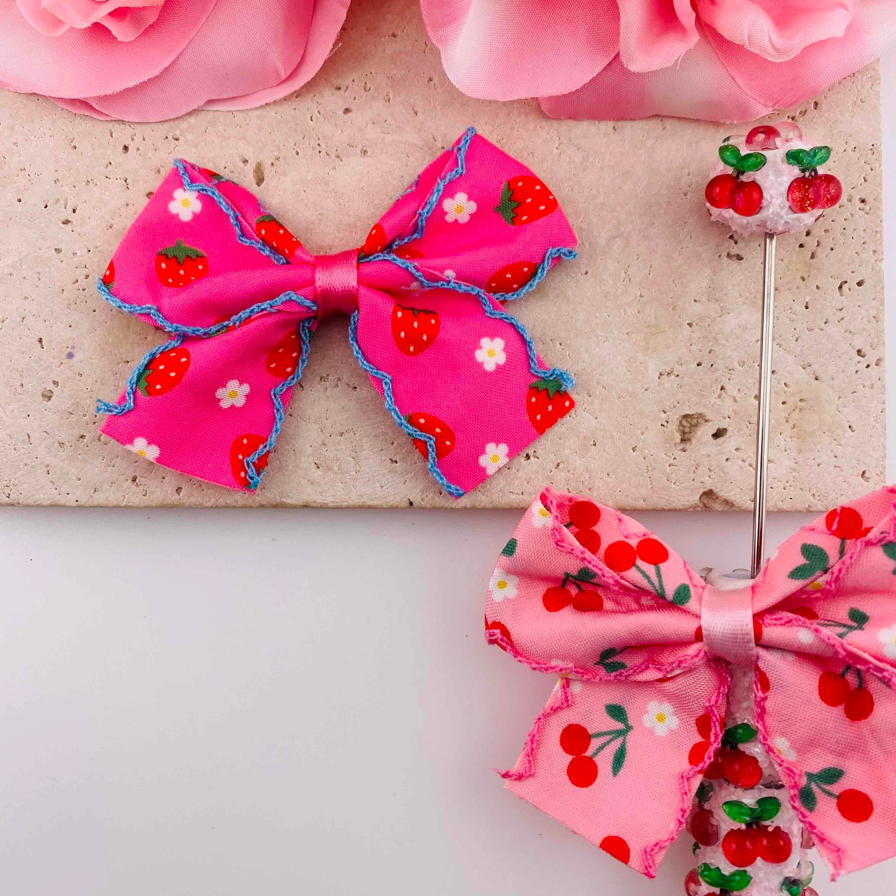 FS19870-Colorful Fruit Fabric Bow