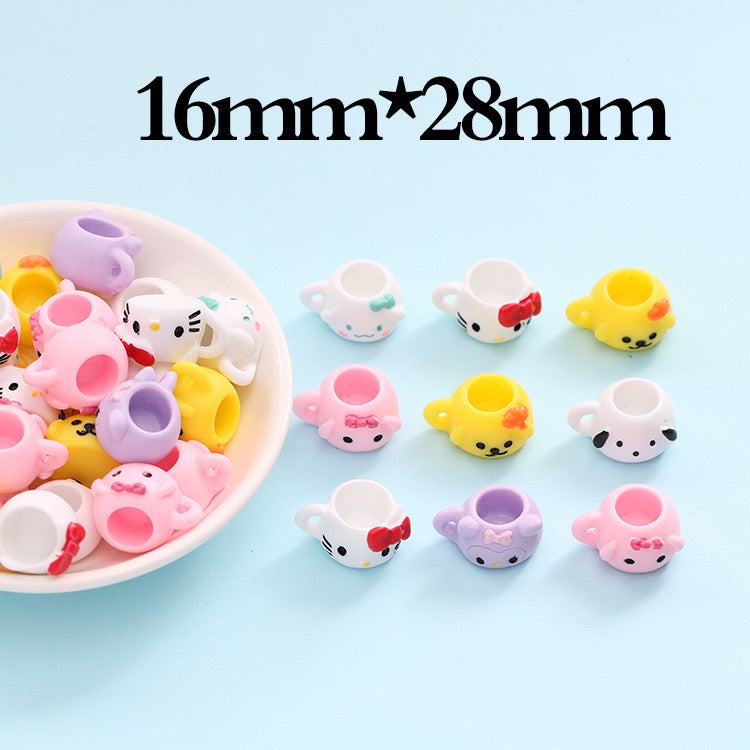 FS1903-16mm*28mm Sanrio Cup Resin Beads