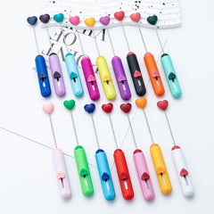 DIY Beadable Plastic Express Package Box Carton Opener Cutter Cleaver with Heart‑Shaped Slidern in Solid Color (Please Read Description)