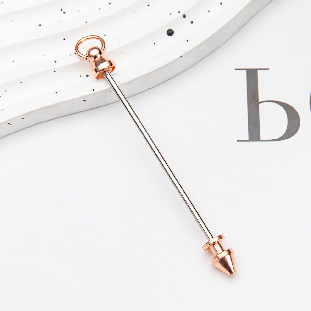Bullet Head DIY Metal Beadable Bar for Keychains