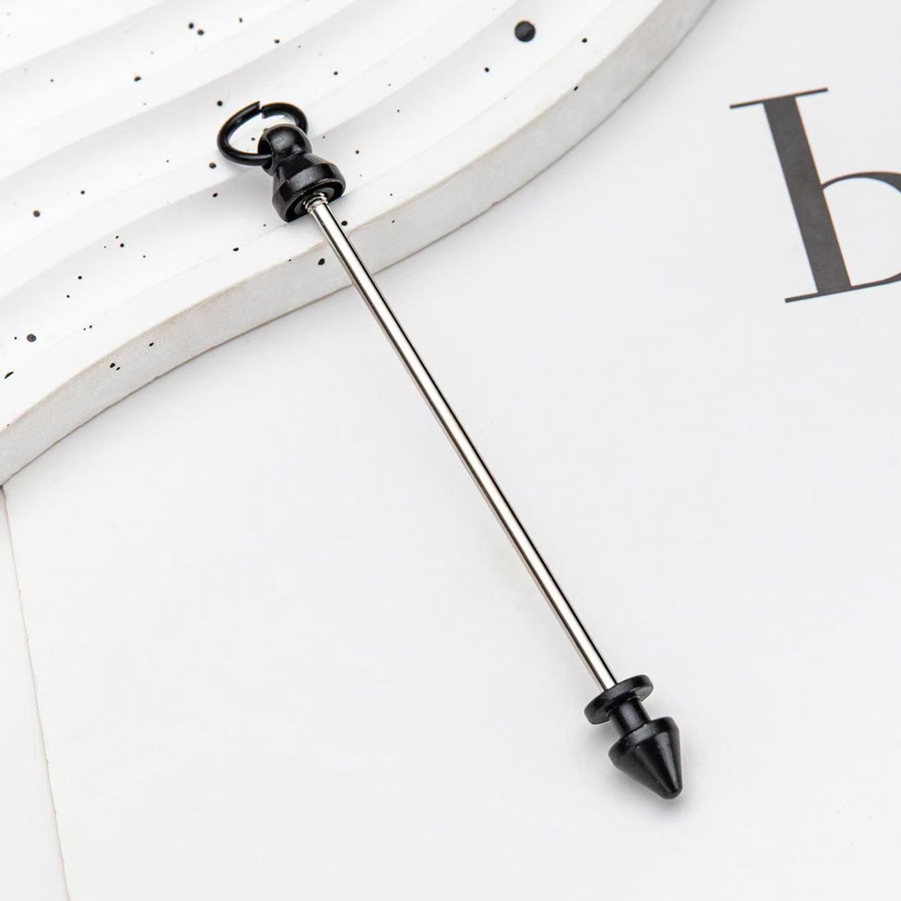 Bullet Head DIY Metal Beadable Bar for Keychains