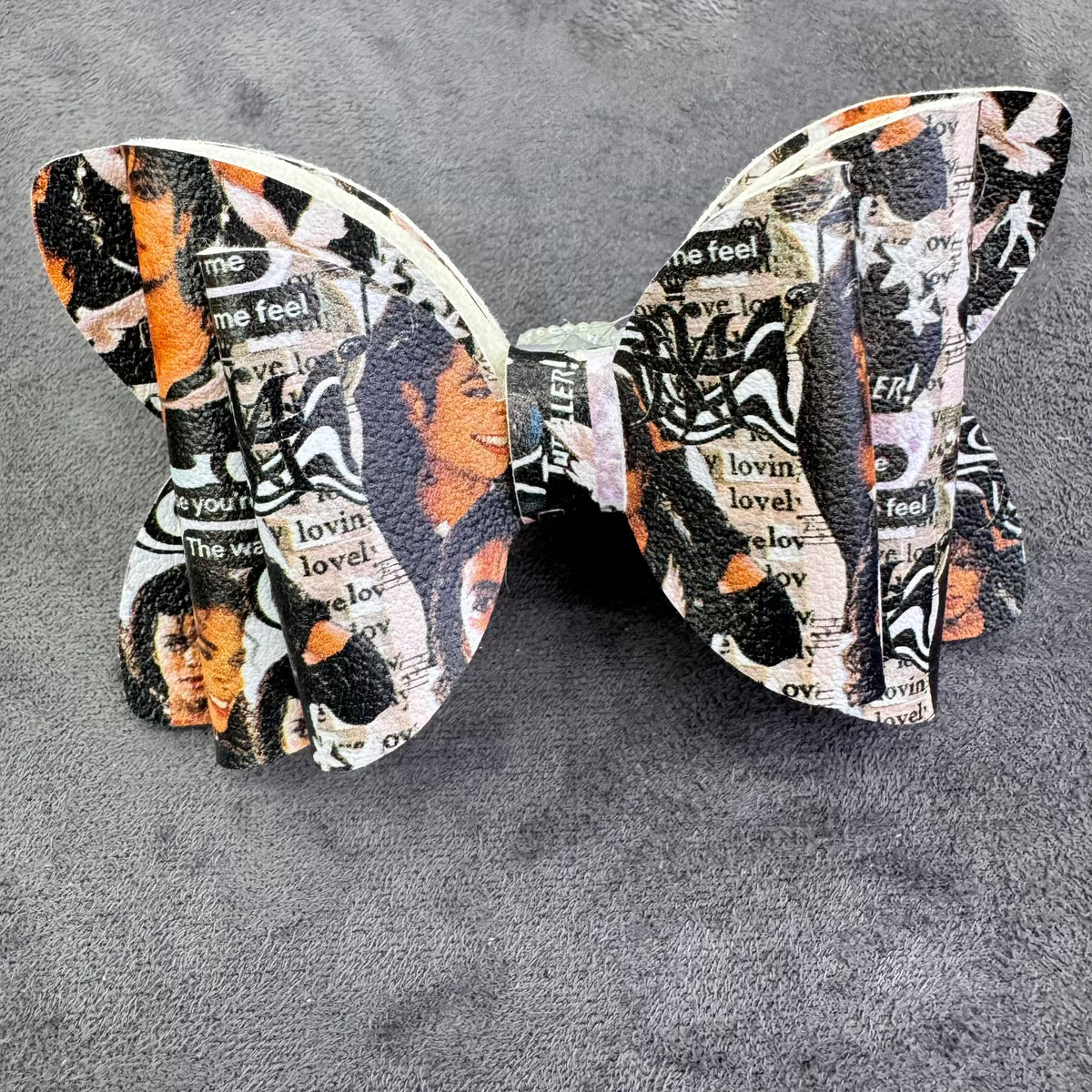 Printed  Leather Bow Beads for DIY Beadable Pen, Handmade Craft Supplies