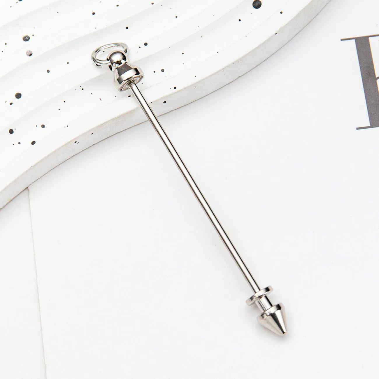 Bullet Head DIY Metal Beadable Bar for Keychains
