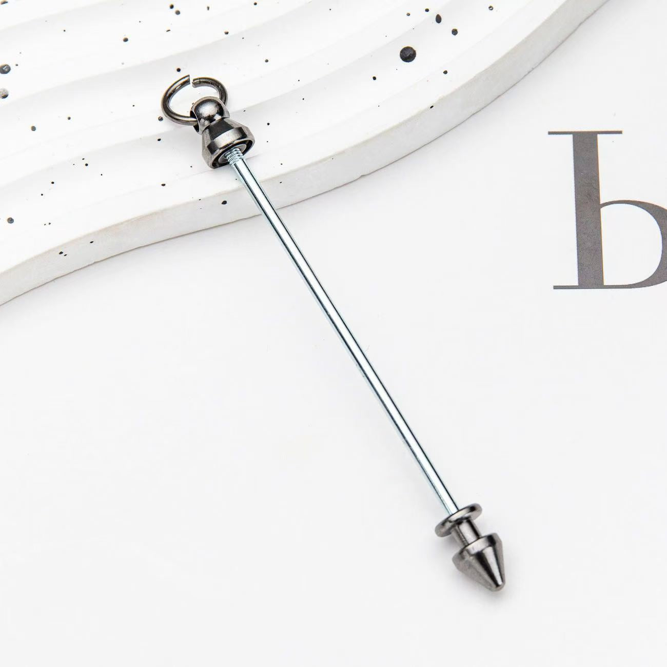 Bullet Head DIY Metal Beadable Bar for Keychains
