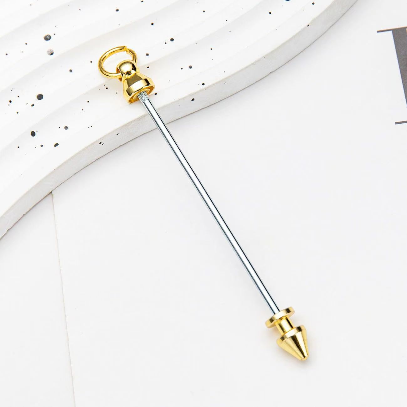 Bullet Head DIY Metal Beadable Bar for Keychains