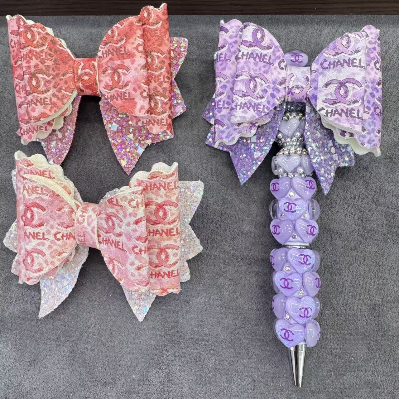 Printed with Interlocking‑C Sugar Bow Beads  As Picture Shows