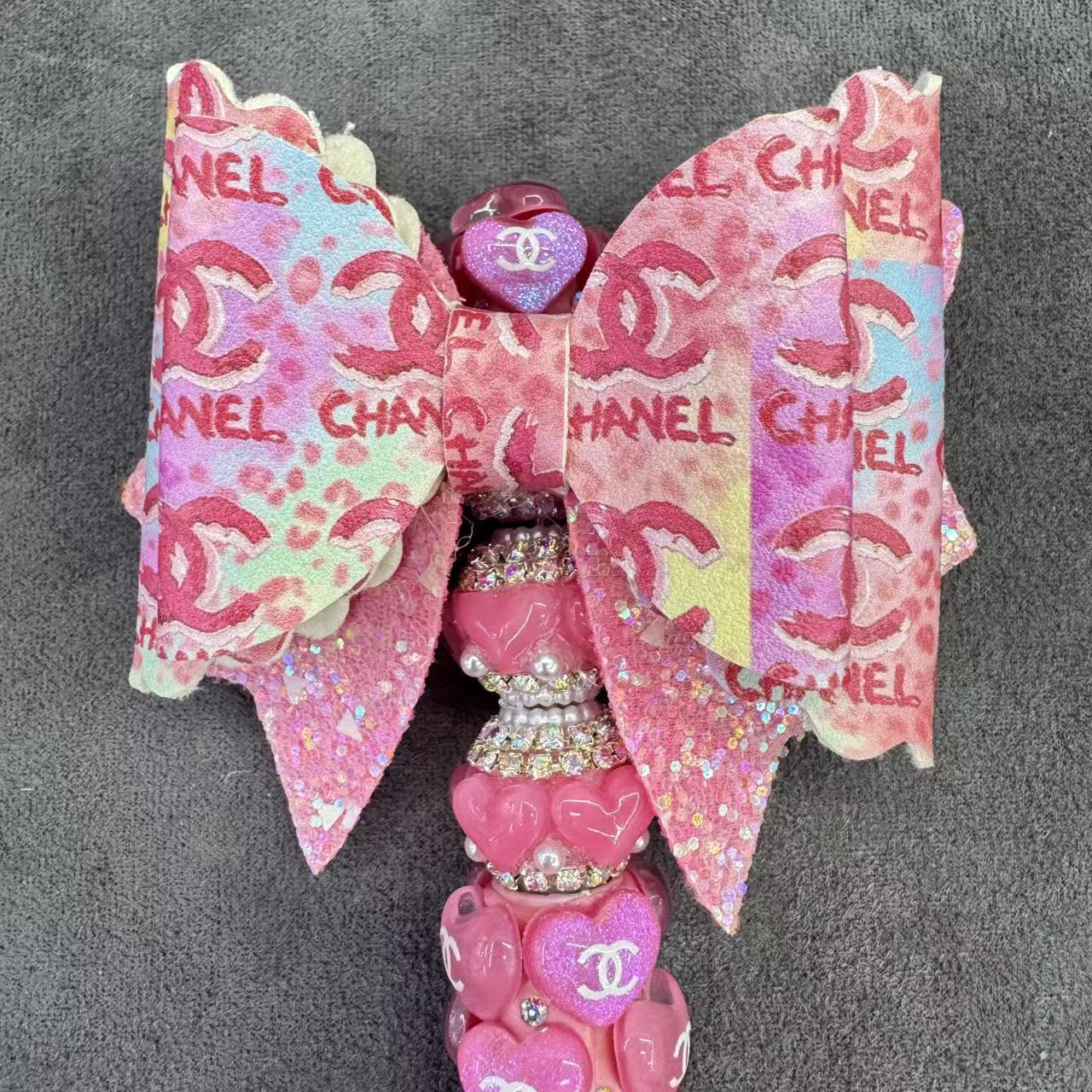 Printed with Interlocking‑C Sugar Bow Beads  As Picture Shows