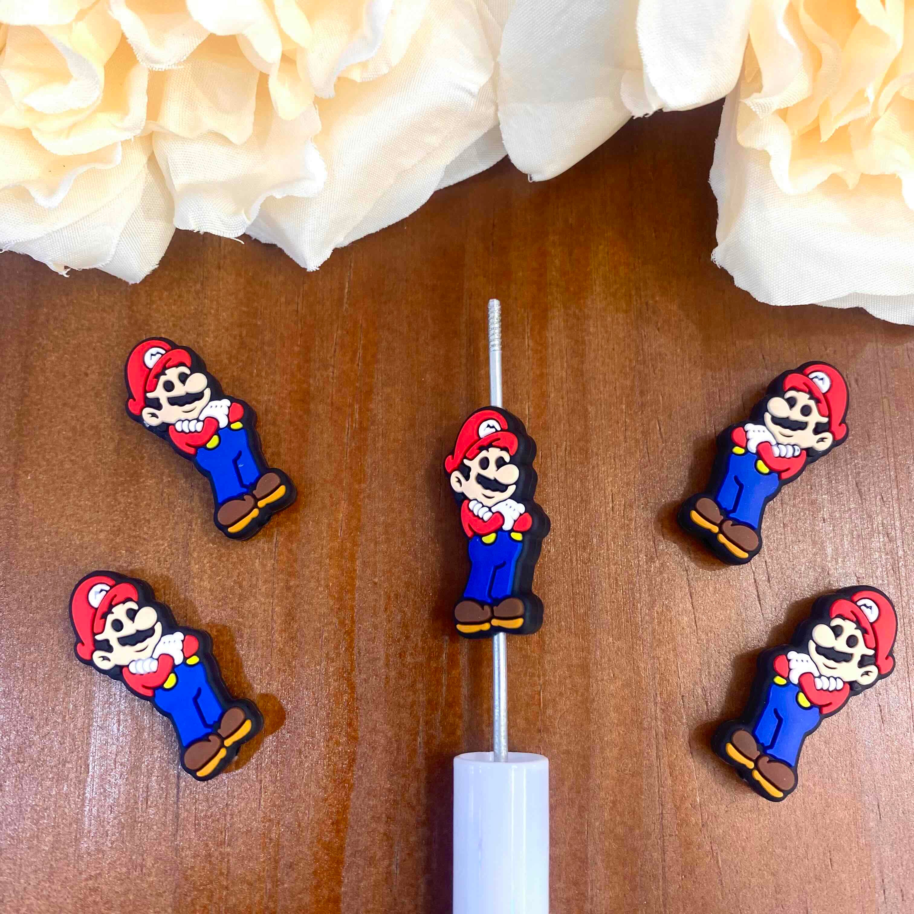FS20333-Mario Cartoon Flat Silicone Focal Beads