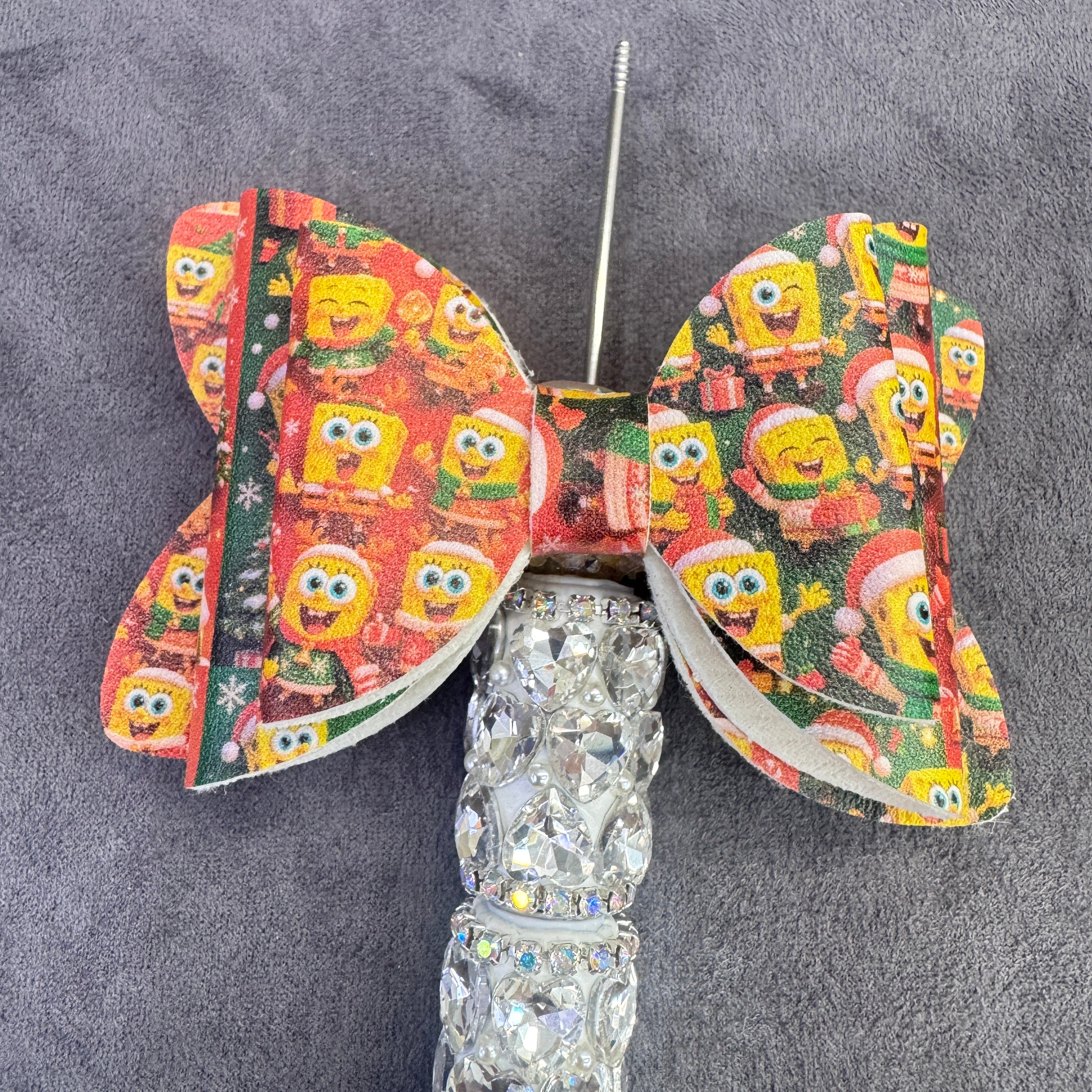 Baby Sponge Character Christmas‑Printed Series Sugar Bow Beads