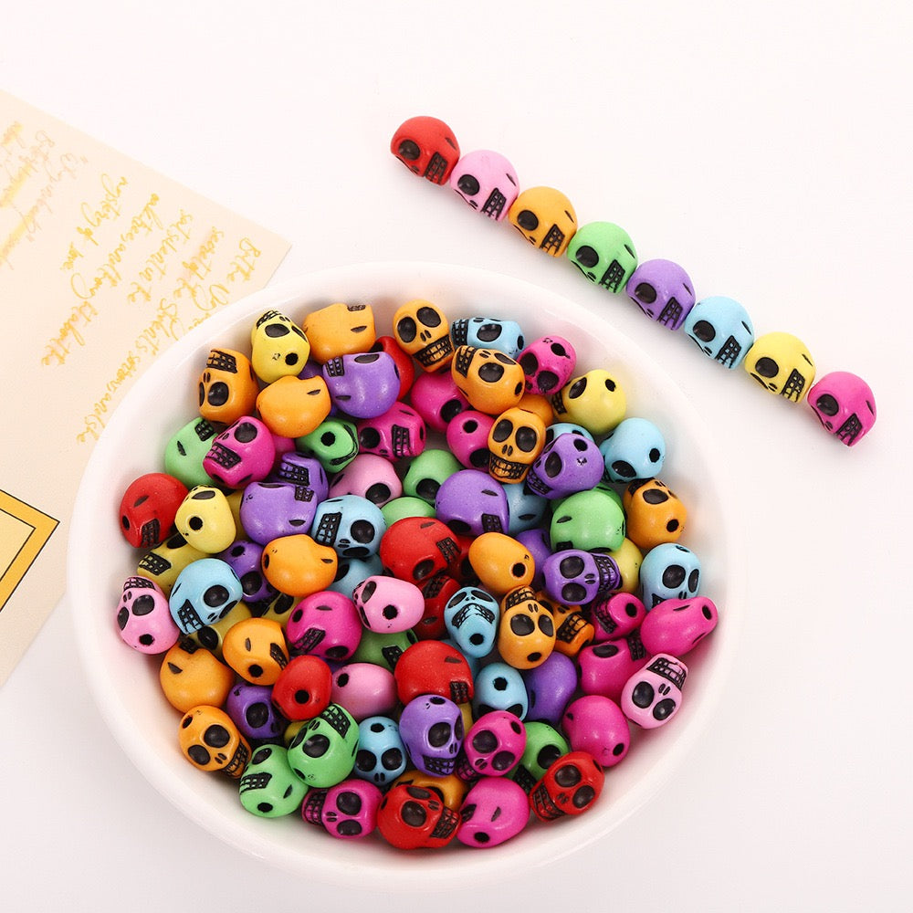 FS19734-About 10*12mm Halloween Skull Acrylic Beads