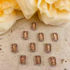 FS4749-8mm YSL Square Metal Nail Charms