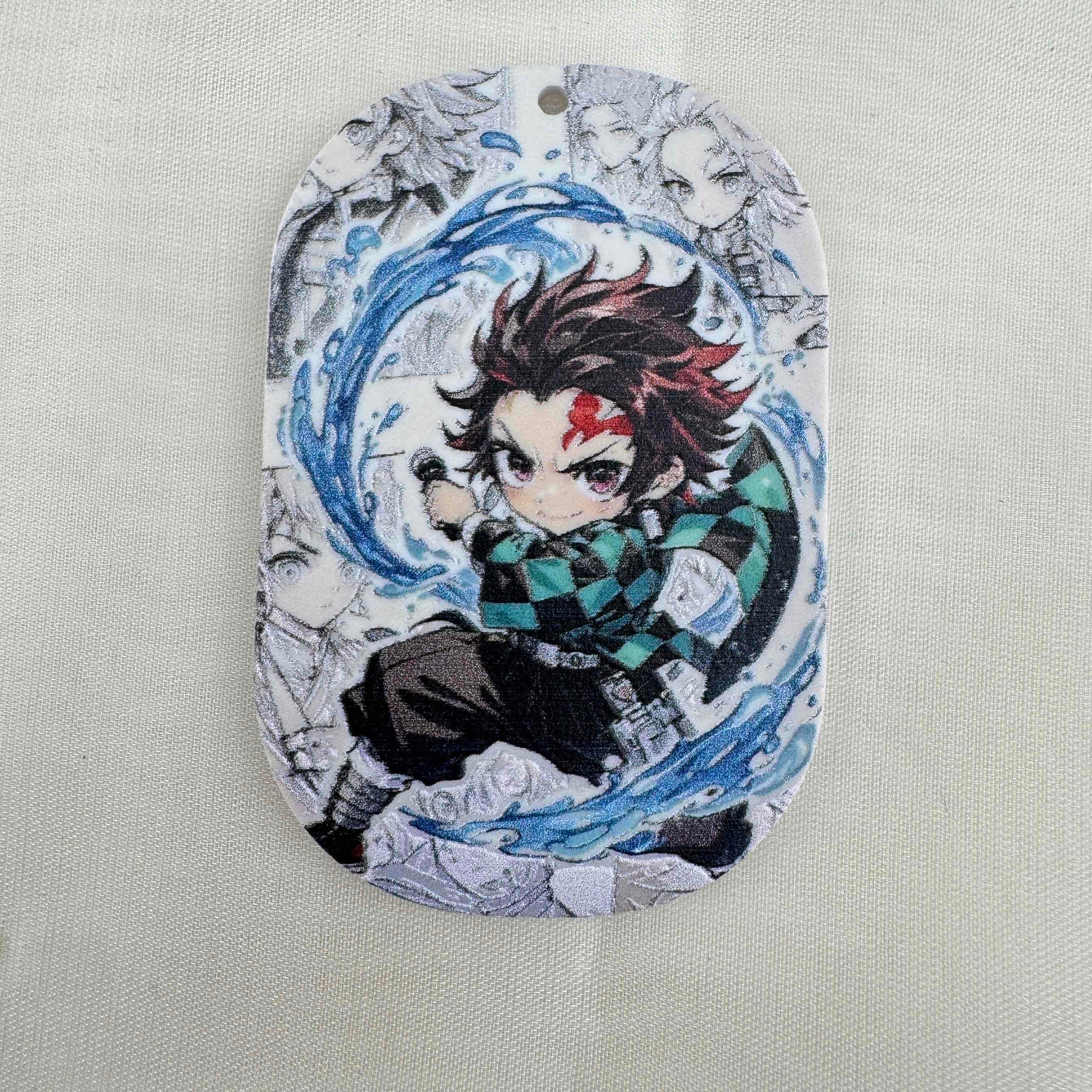 FS6873-About 3×6cm Demon Slayer Double Side Printed Acrylic Charms With Hole For Making Keychain Random Mixed Zoe DIY Wholesale