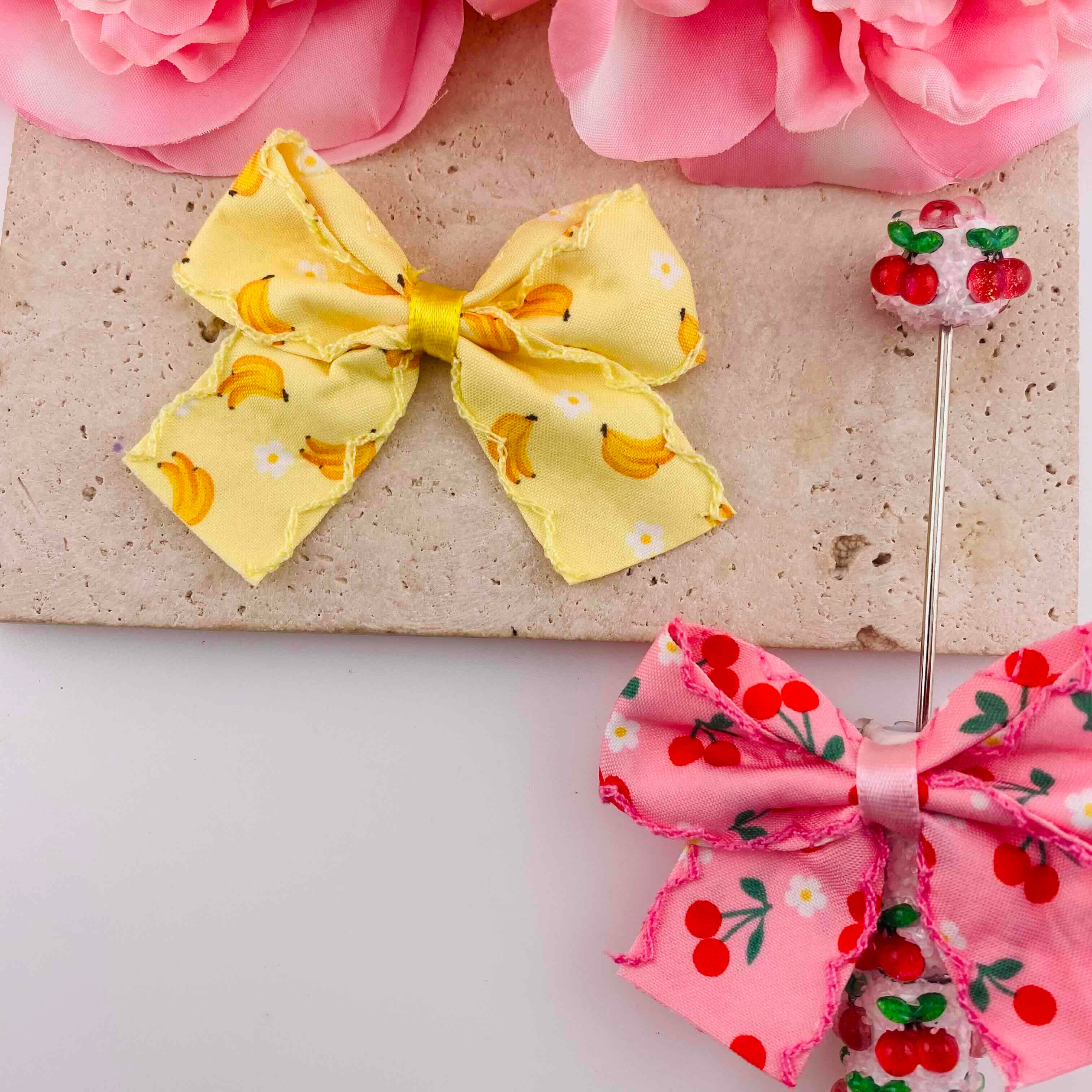 FS19870-Colorful Fruit Fabric Bow