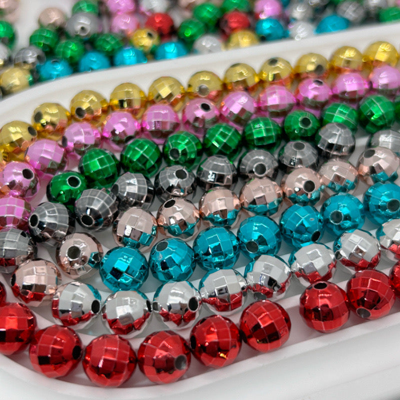 FS2455-16mm Metallic Disco Acrylic Beads Fit For Beadable Pens