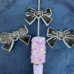 FS20306-Designer Bow Acrylic Focal Beads As Picture Shows