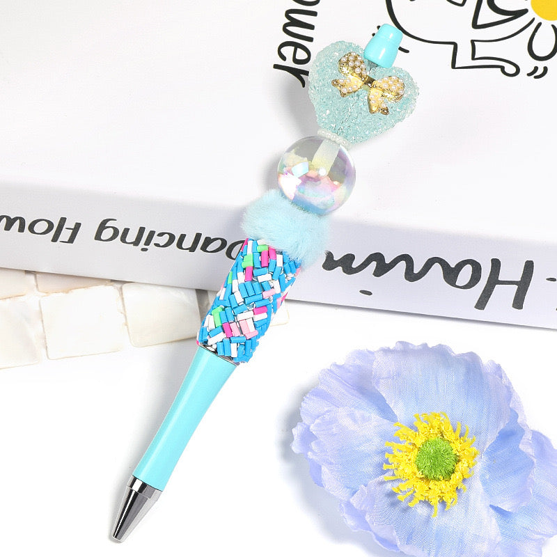 FS2403-20MM UV Shiny Glowing Cloud Resin Beads With Bird Inside Fit For Beadable Pens