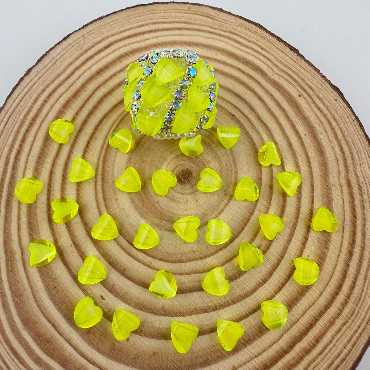 6mm Resin Heart Nail Charms For Making Fancy Beads