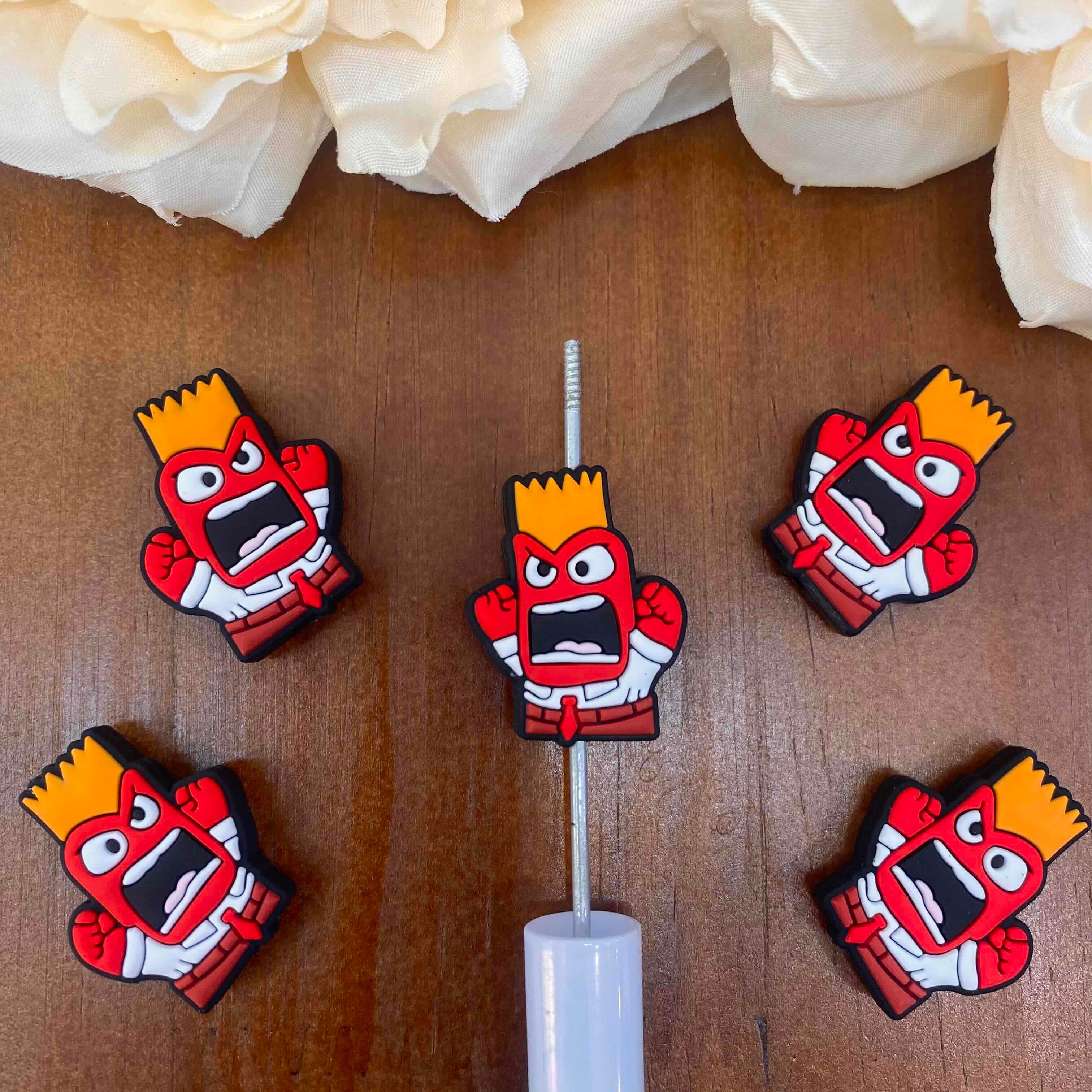 FS20458-Anger Flat Silicone Focal Beads