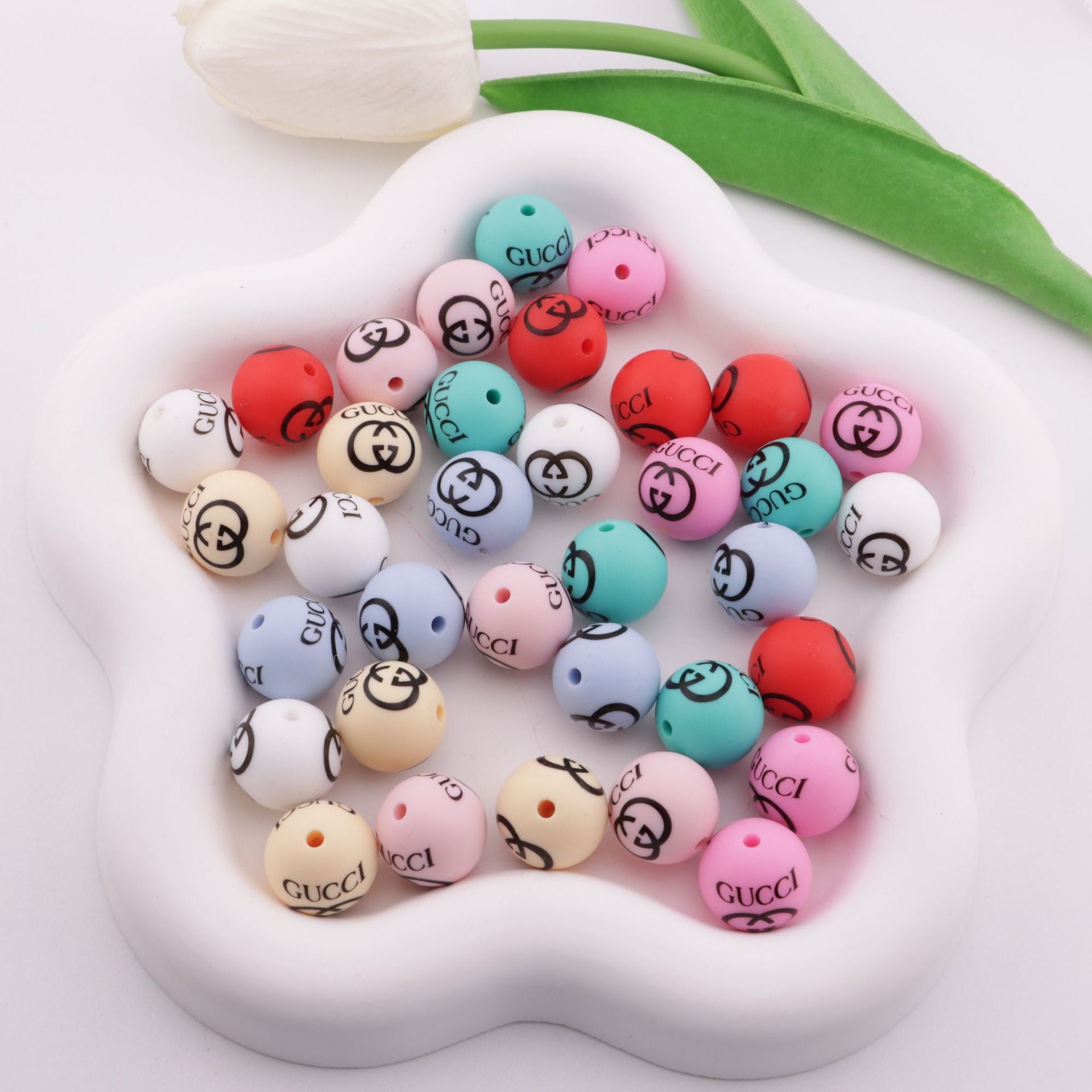 FS6518-15mm Silicone Beads As Picture Shows