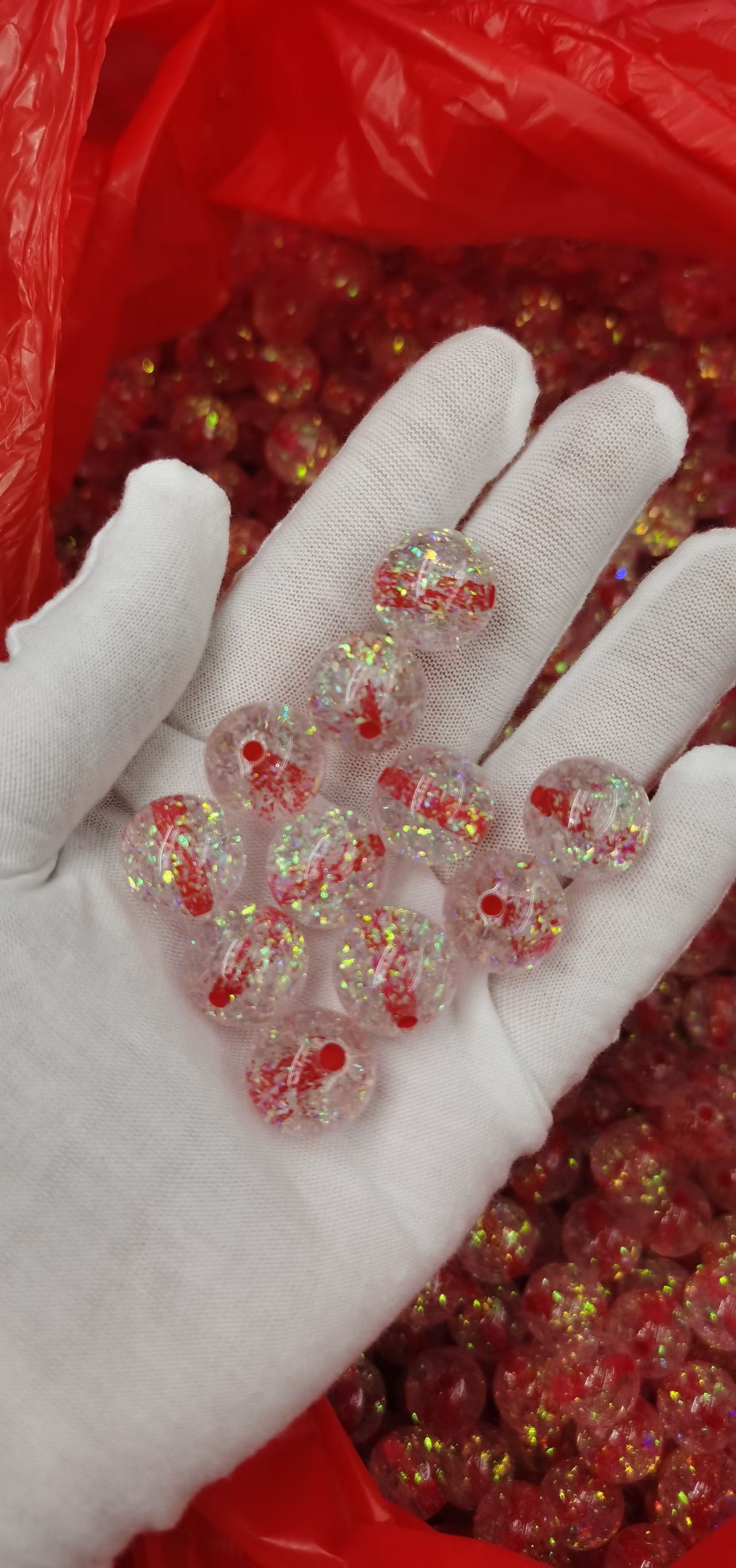 FS1950-16MM Glitter Resin Beads Fit For Beadable Pens