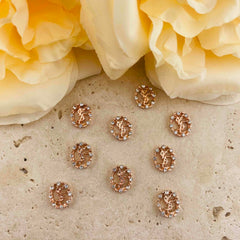 FS4751-9mm Round YSL Metal Nail Charms