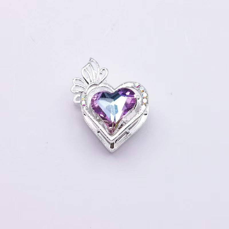 Heart Butterfly Heavy-Duty Beads Straight Hole Beading Accessories Findings DIY Beaded Pen