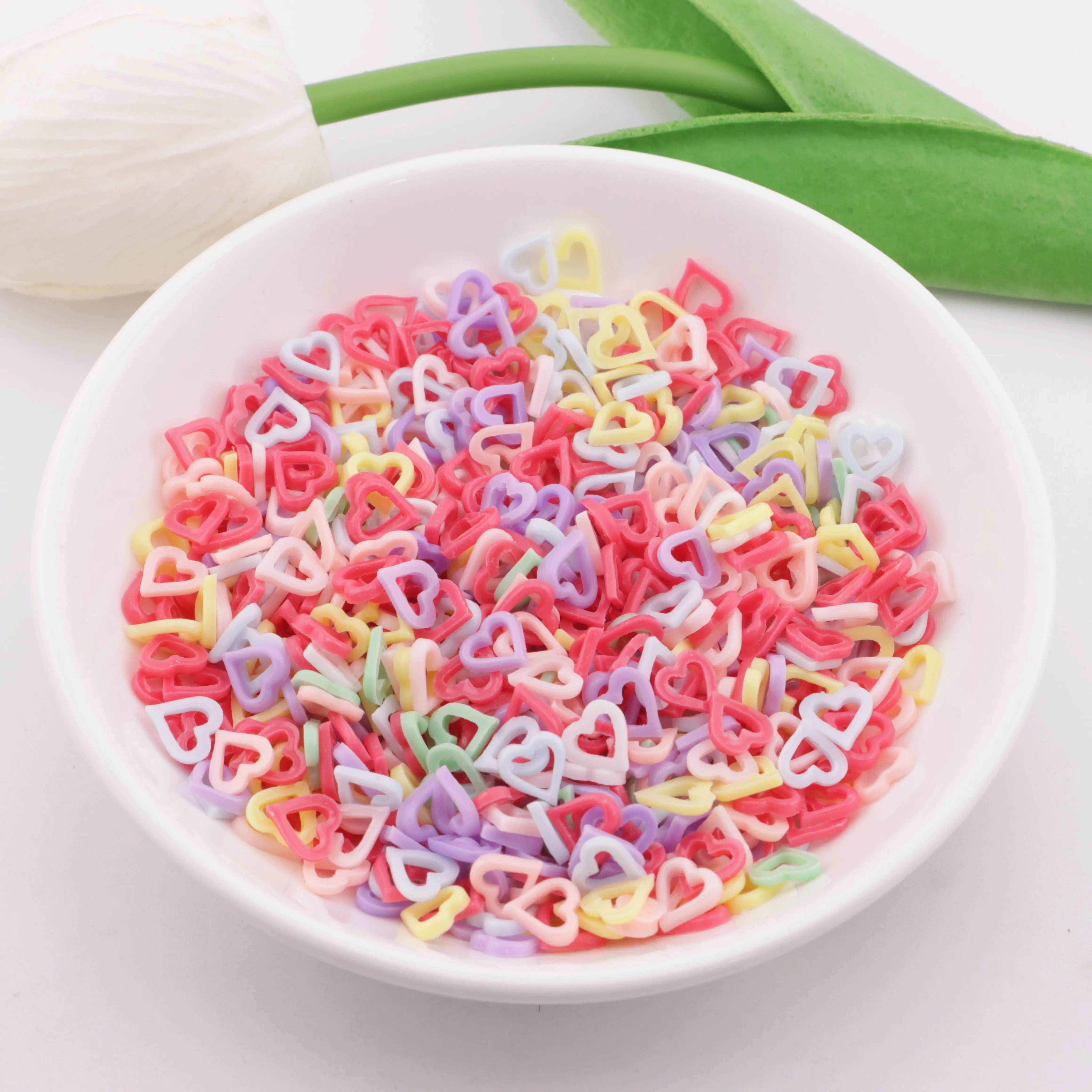 FS6004-7mm Hollow Heart Charms Hollowed-Out Love Heart Patches - Zoe DIY Wholesale