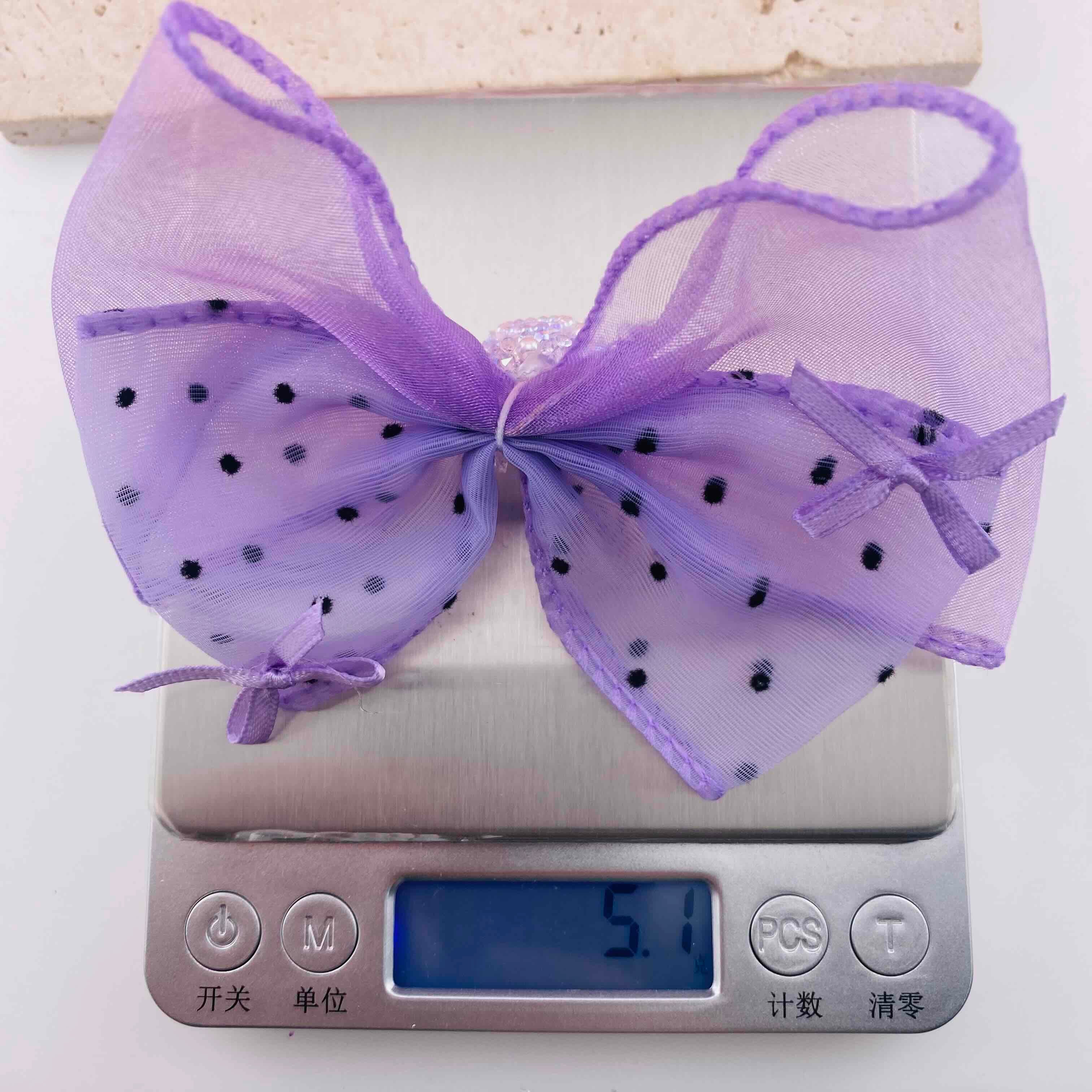 FS19814-About 18*20mm Tulle Polka Dot Bow Fancy Beads