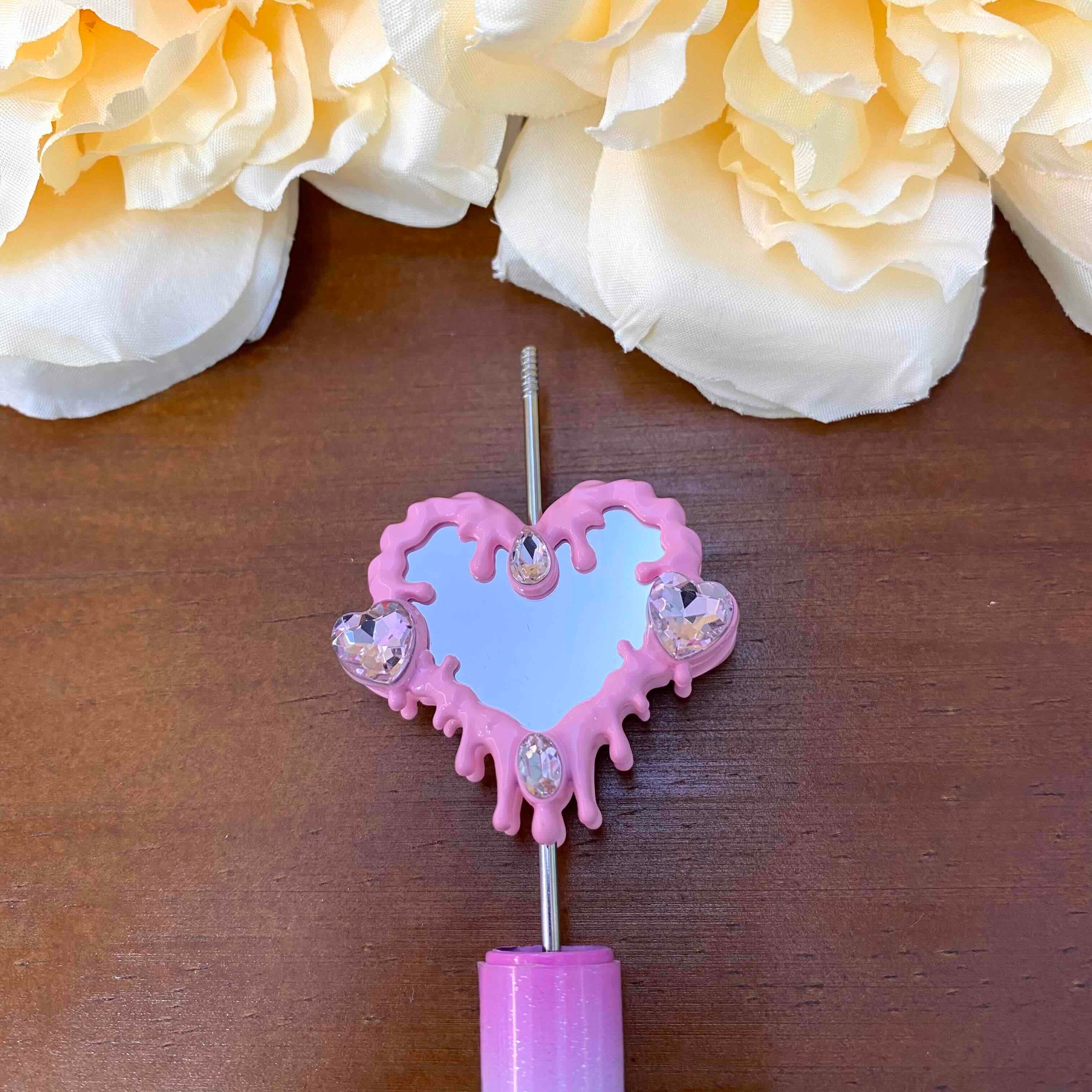 FS20631-Heart Mirror Metal Beads