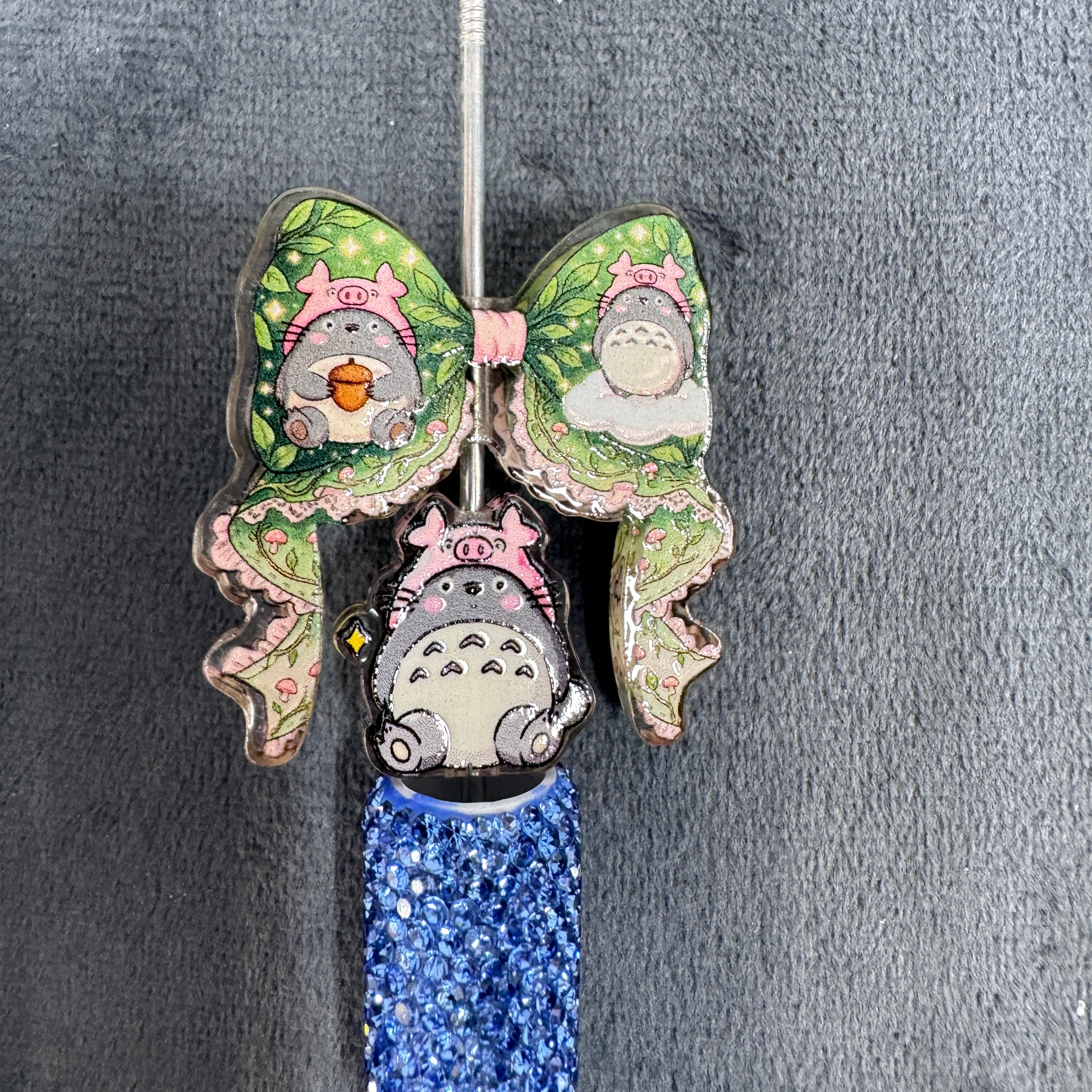 Totoro Japanese Anime  Character Acrylic Beads Bow and Decoration